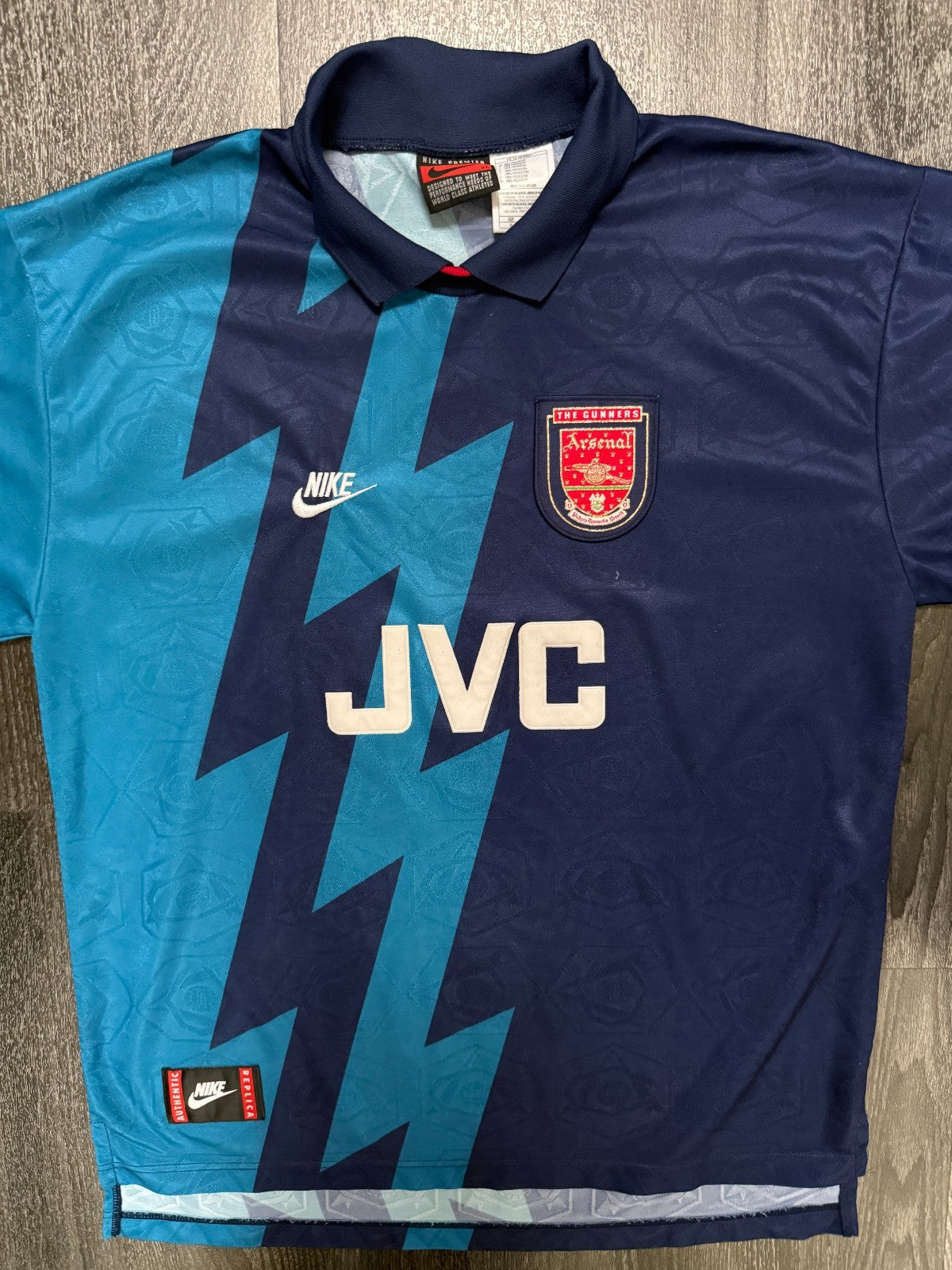 Original Nike Arsenal 1995/1996 Away Shirt Mens Extra Large XL0