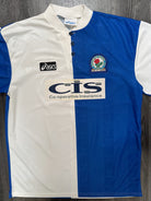 Original Asics Blackburn Rovers 1996/1997 Home Shirt Mens Extra Large XL0