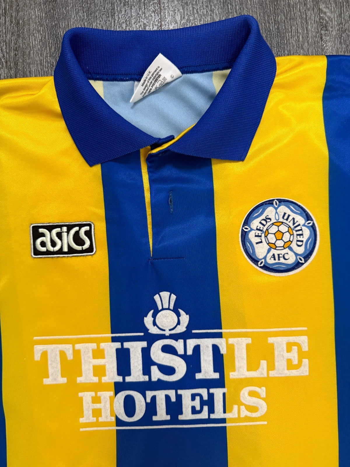 Original Asics Leeds United 1993/1994 Away Shirt Mens Extra Large XL1