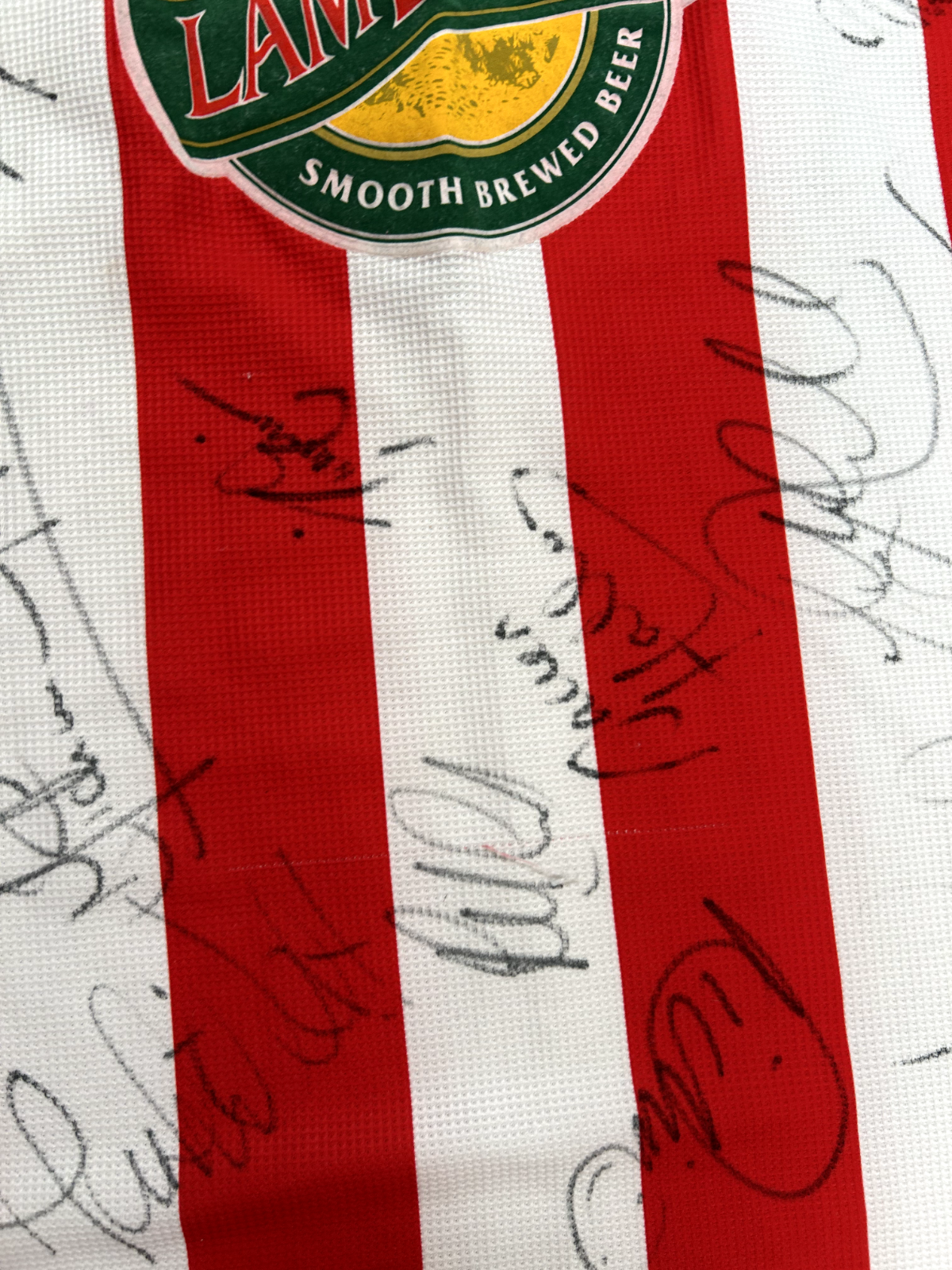 SIGNED PLAYER ISSUE Asics Sunderland AFC 1998/1999 Home Shirt Mens Extra Large5