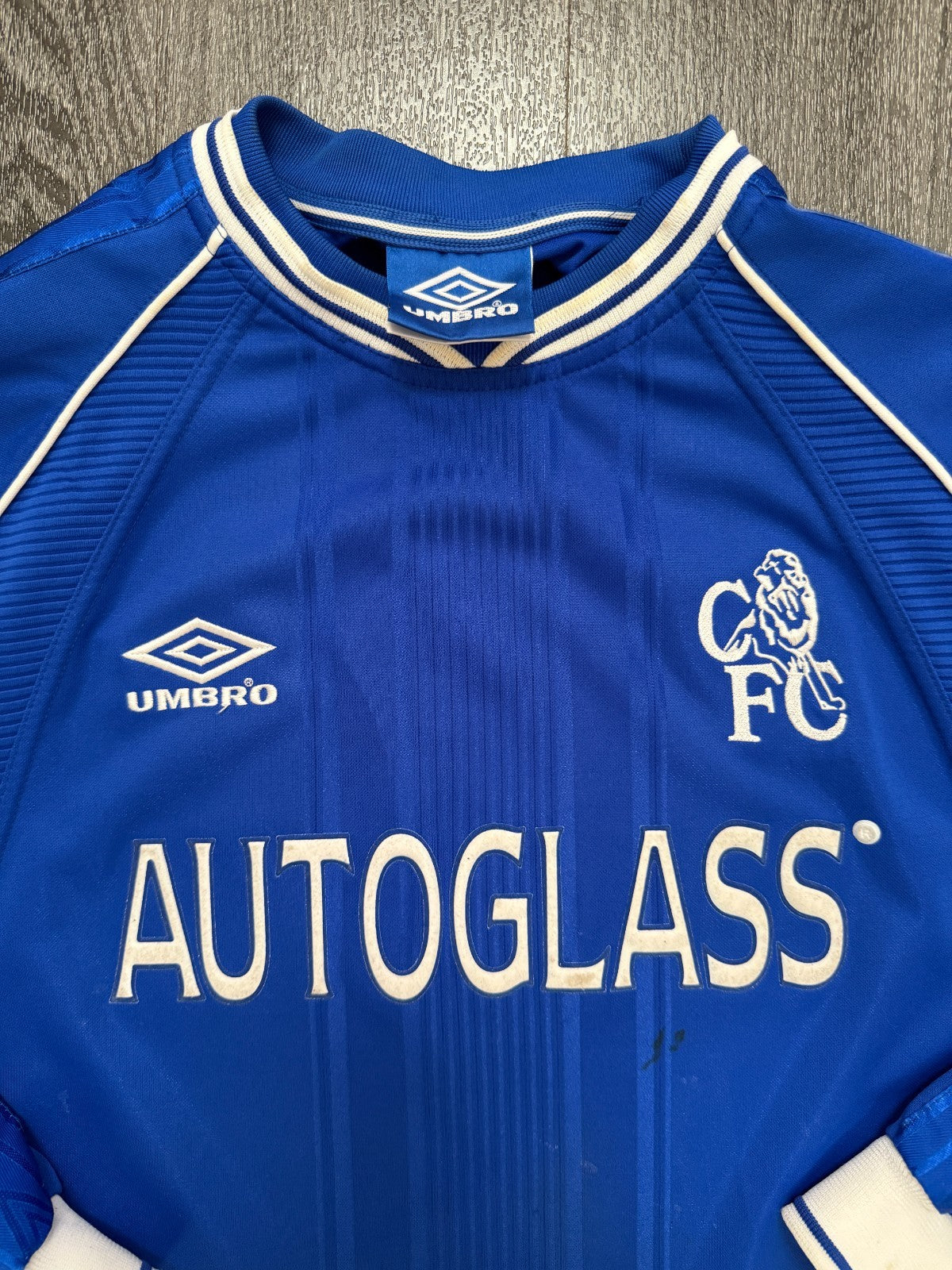 Original Umbro Chelsea 1999/2000 Long Sleeve Home Shirt Mens Large L1