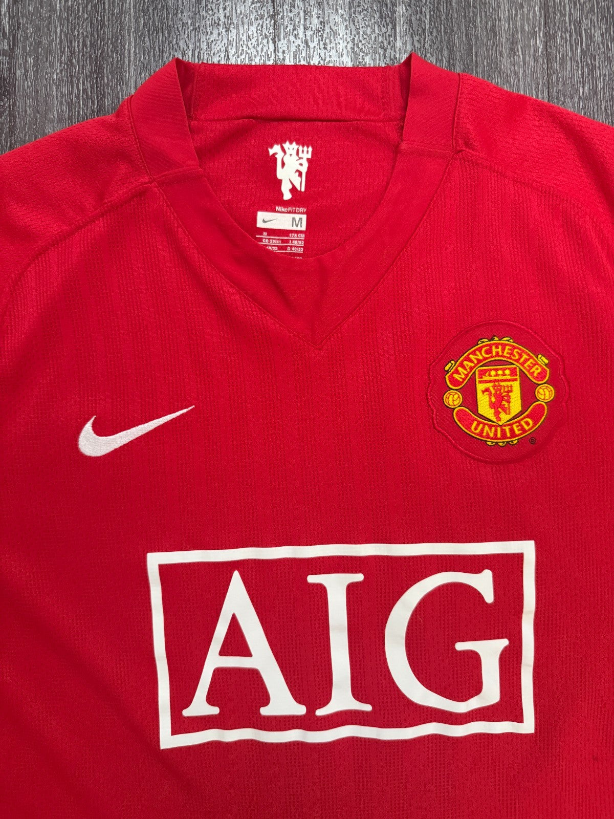 Original Nike Manchester United 2007/2008 Home Shirt Mens Medium1