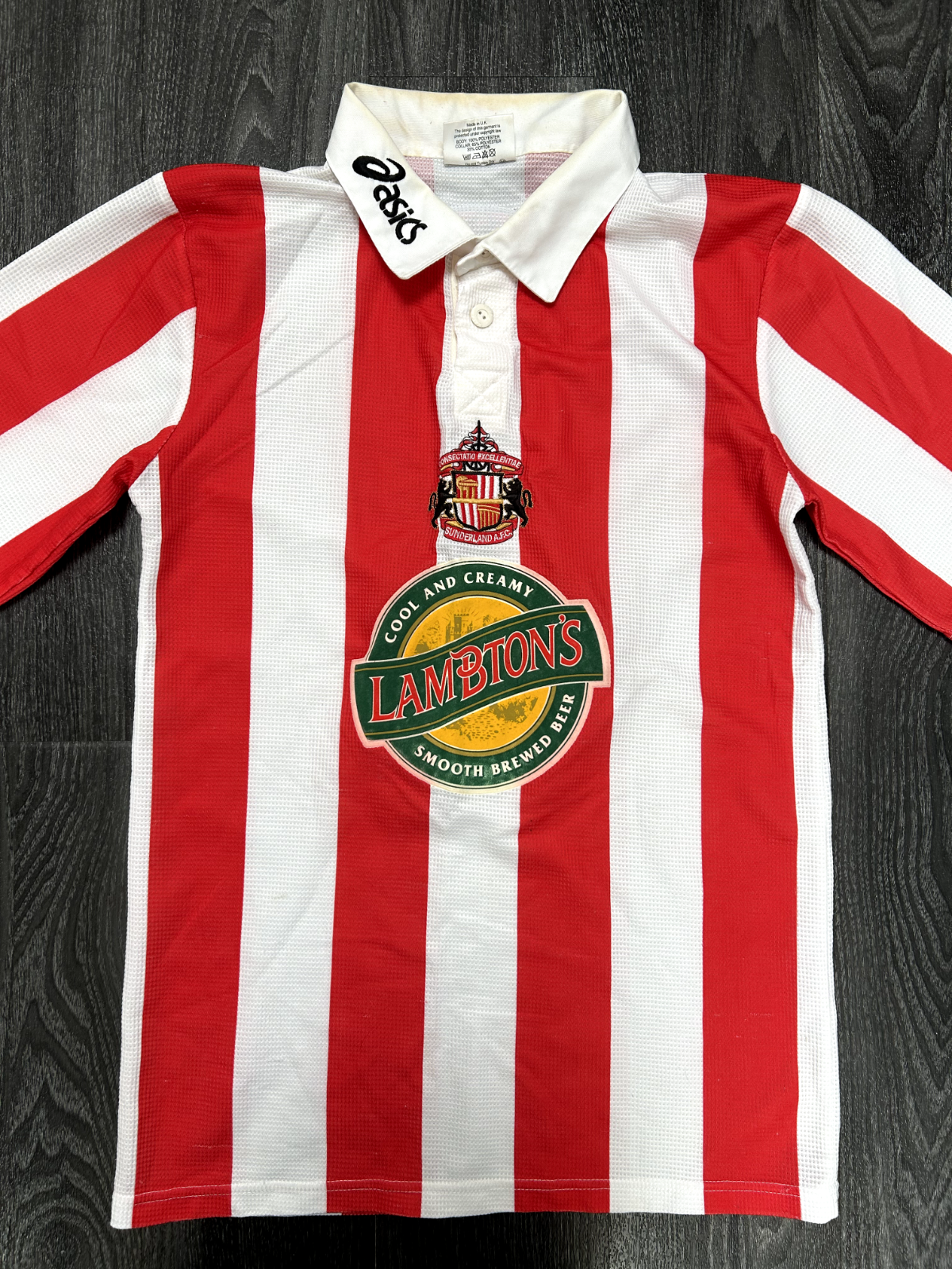 Original Authentic Asics Sunderland AFC 1997/1998 Home Shirt Mens Small0