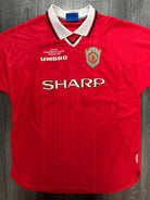 Original Umbro Manchester United 1999 Champions League Home Shirt Mens XL0