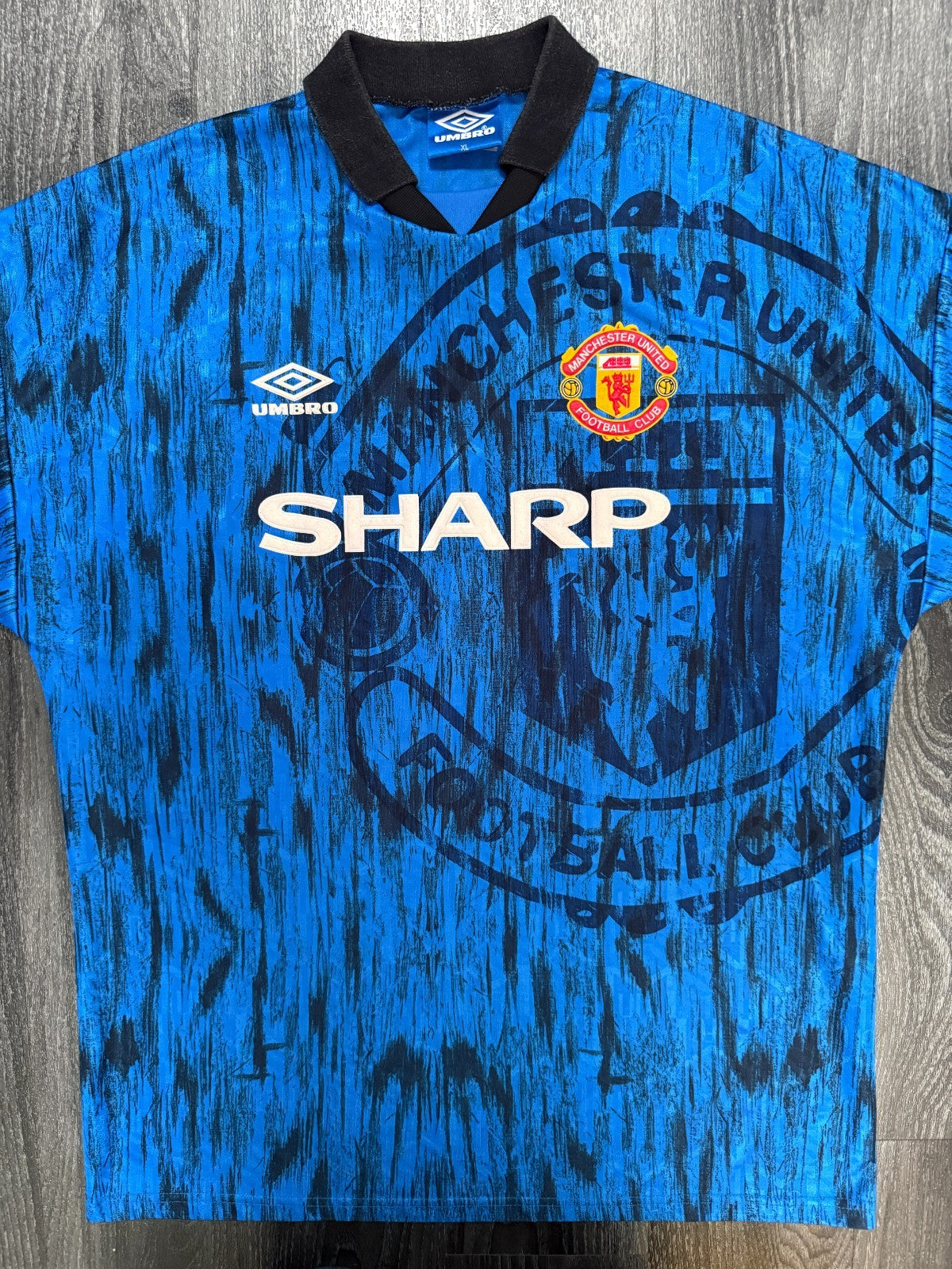 Original Umbro Manchester United 1992/1993 Away Shirt Mens Extra Large0
