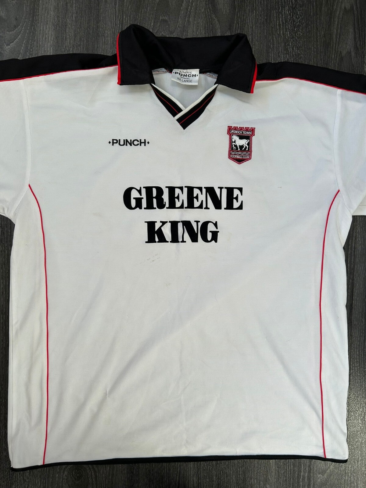 Original Authentic PUNCH Ipswich Town 2000/2001 Away Shirt Mens XXL 2XL0