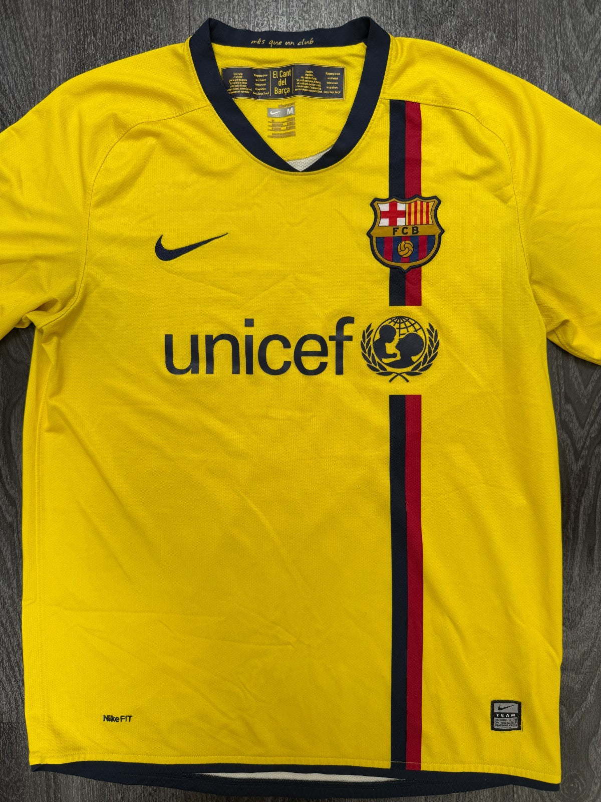 Original Nike FC Barcelona 2008/2009 Away Shirt Shirt Mens Medium0