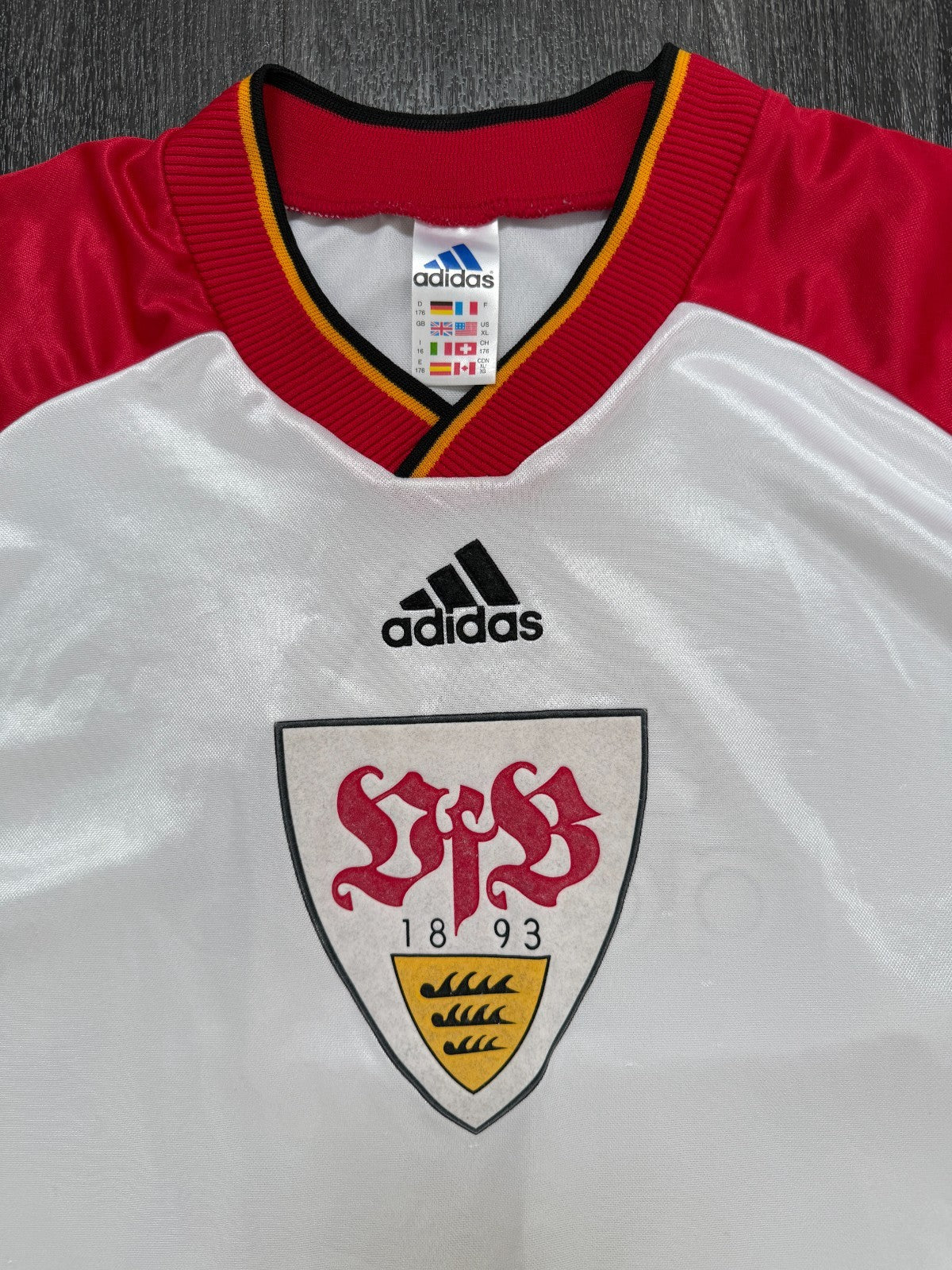 Original Adidas VFB Stuttgart 1998/1999 Training Shirt Mens Extra Large1