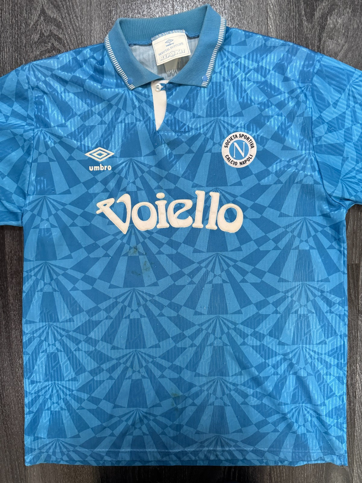 Original Authentic Umbro SSC Napoli 1991/1992 Home Shirt Mens Large0