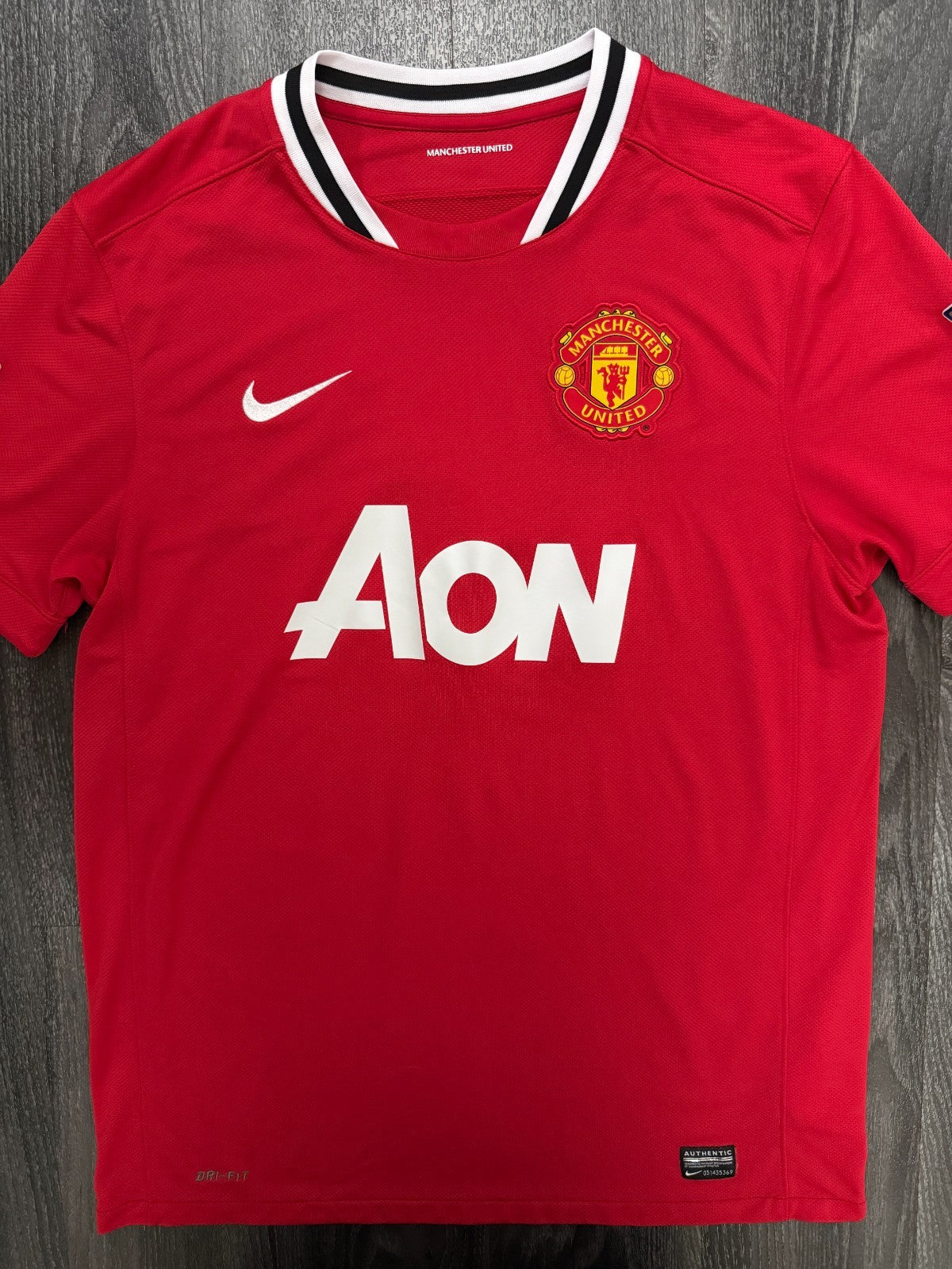 Original Nike Manchester United 2011/2012 Home Shirt Mens Large L0