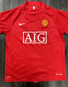 Original Authentic Nike Manchester United 2007/2007 Home Shirt Mens Medium0