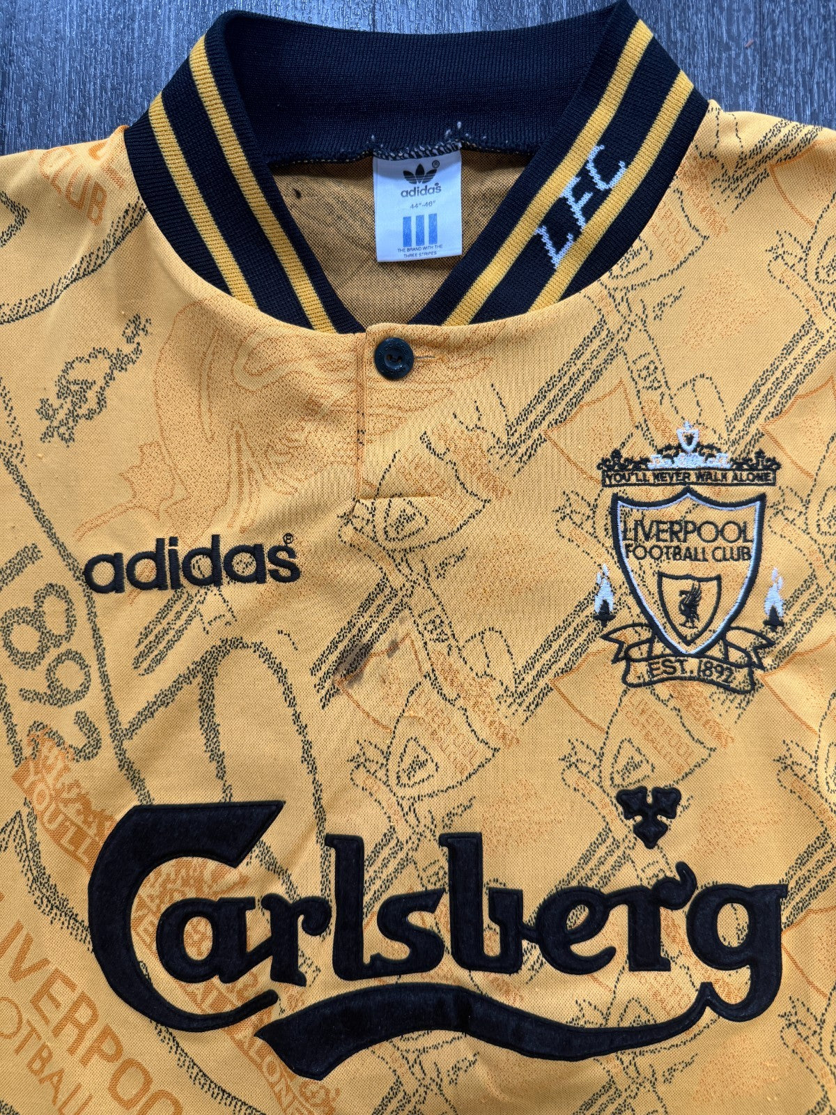 Original Adidas Liverpool 1994/1995 Third Shirt Mens Extra Large XL2