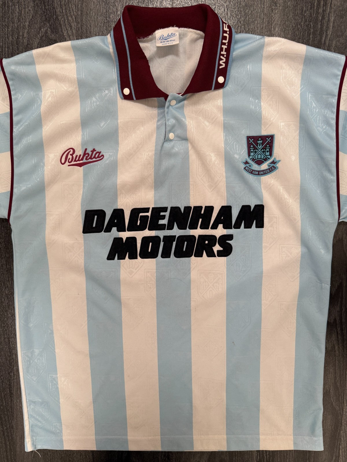 Original Bukta West Ham United 1992/1993 Away Shirt Mens Medium M0