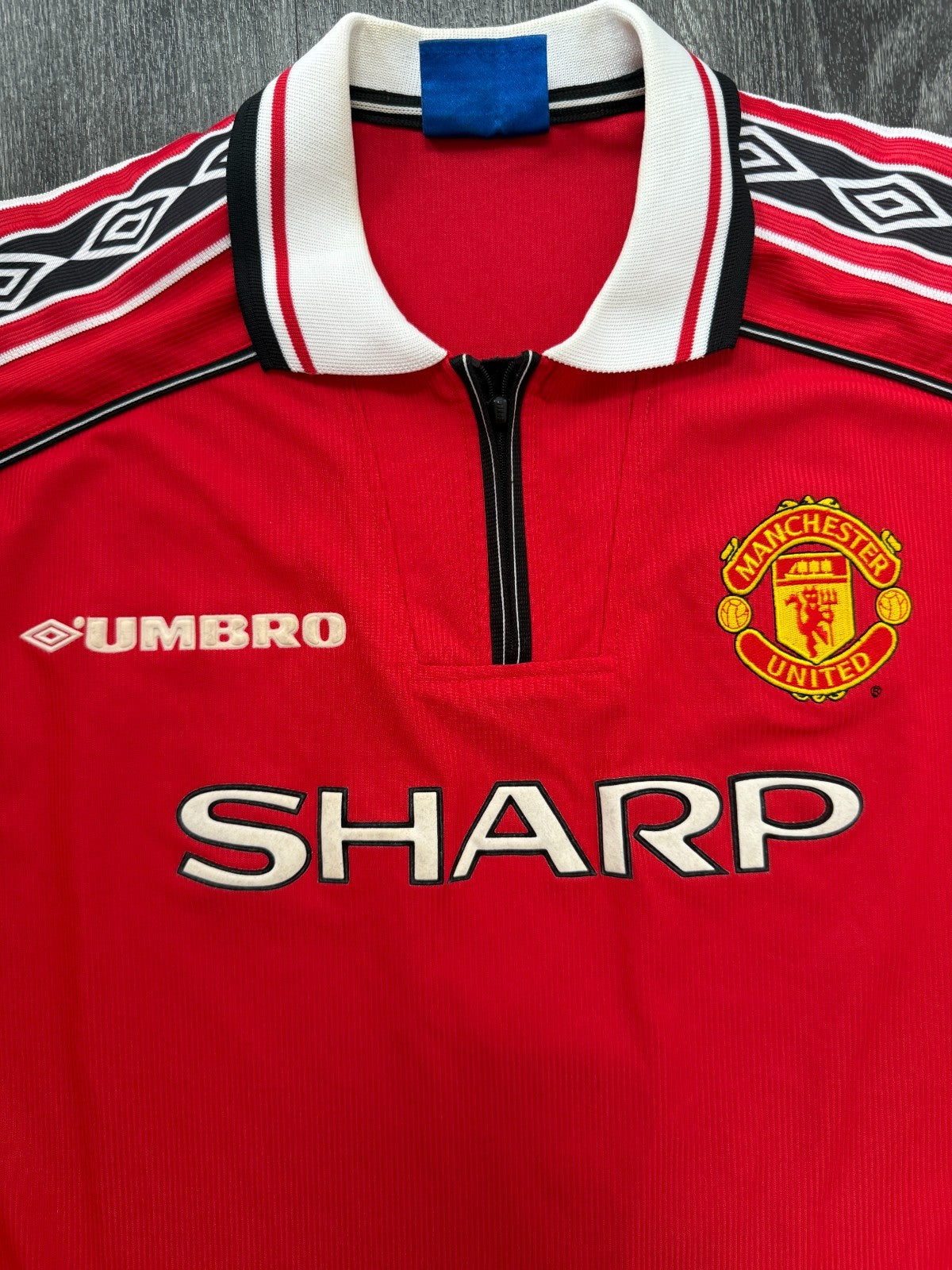 Original Umbro Manchester United 1998/1999 Home Shirt BECKHAM 7 Mens XXL 2XL1