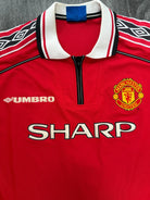 Original Umbro Manchester United 1998/1999 Home Shirt BECKHAM 7 Mens XXL 2XL1