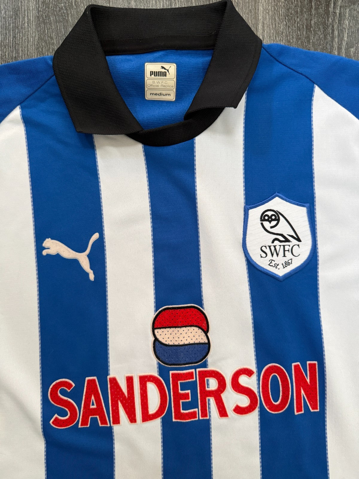 Original PUMA Sheffield Wednesday 1999/2000 Home Shirt Mens Medium1