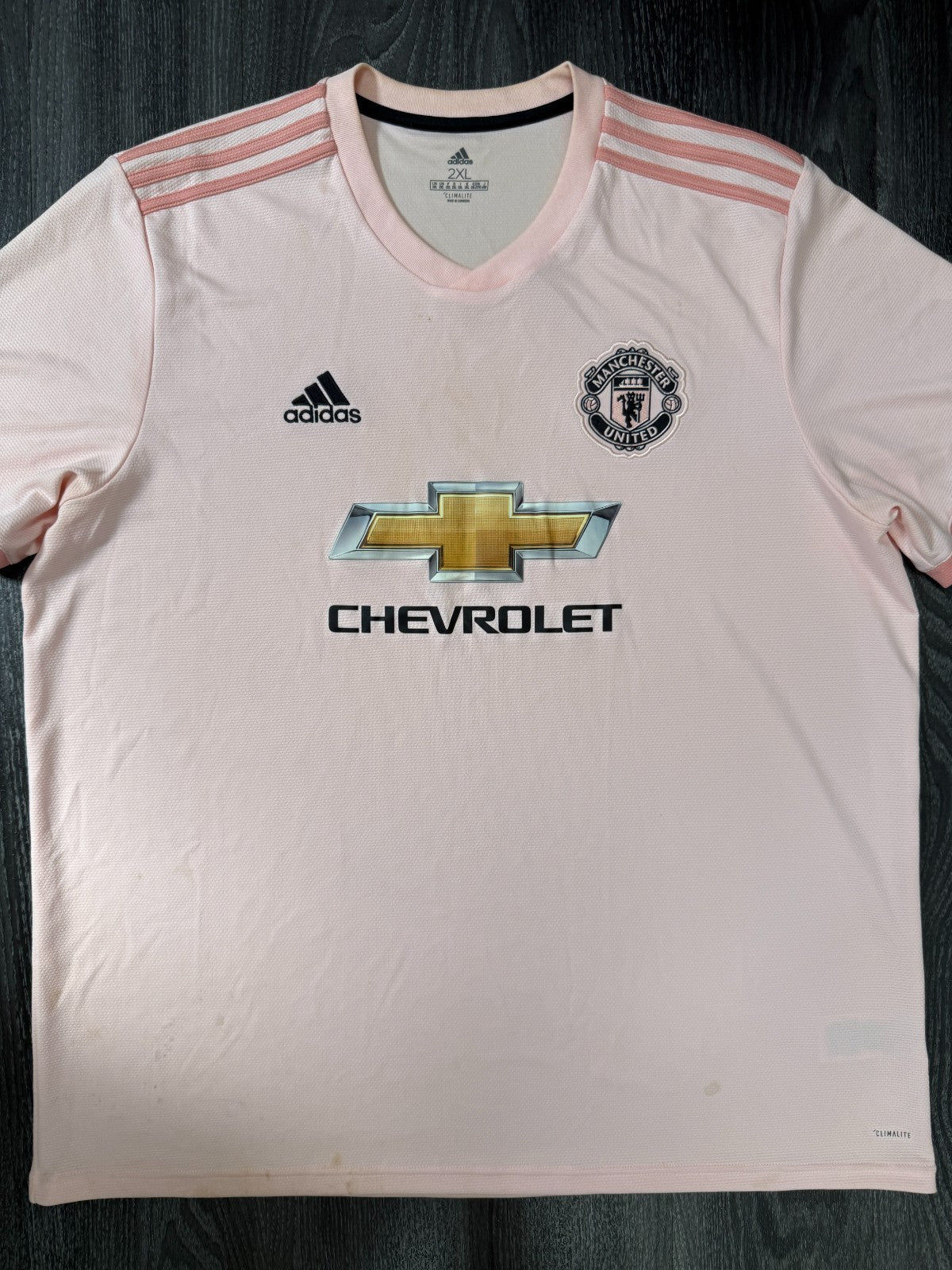 Original Authentic Adidas Manchester United 2018/2019 Away Shirt Mens XXL 2XL0