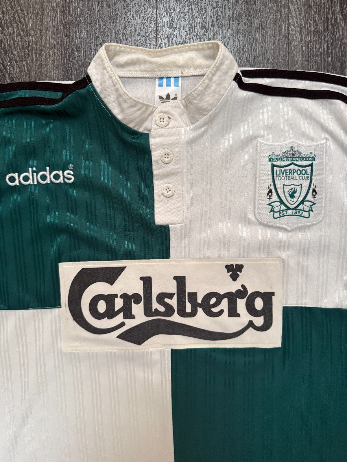 Original Adidas Liverpool 1995/1996 Away Shirt Mens Medium M1
