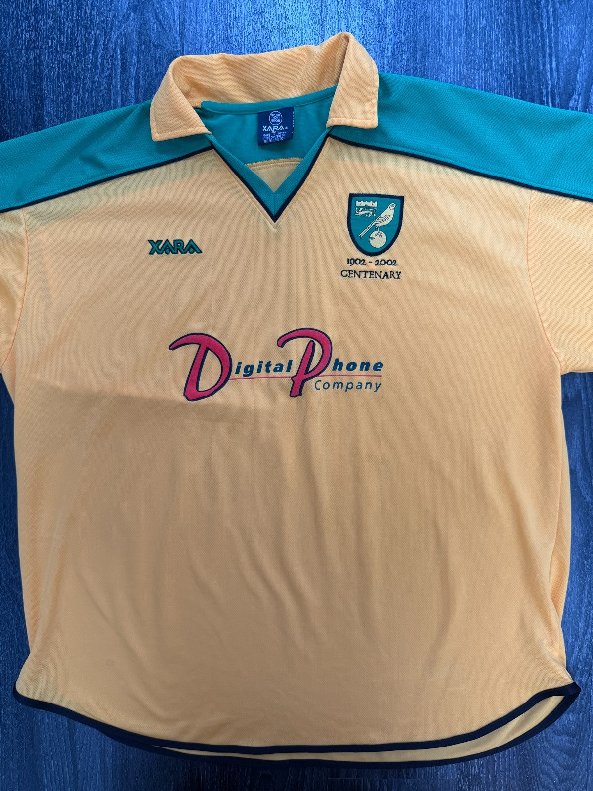 Original Authentic Xara Norwich City 2001/2002 Home Shirt Mens XXL 2XL0