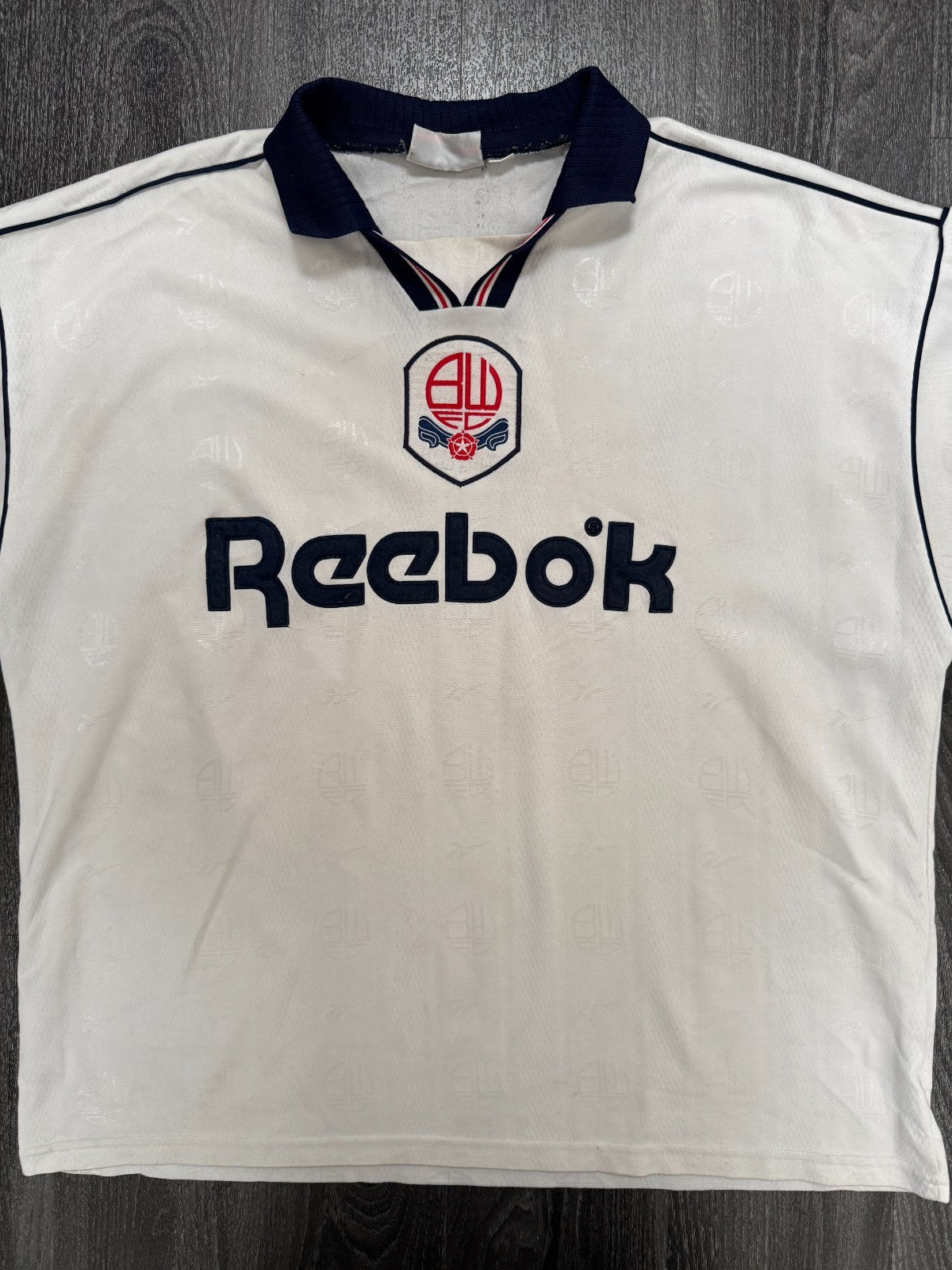 Original Reebok Bolton Wanderers 1995/1996 Home Shirt Mens XXL 2XL0