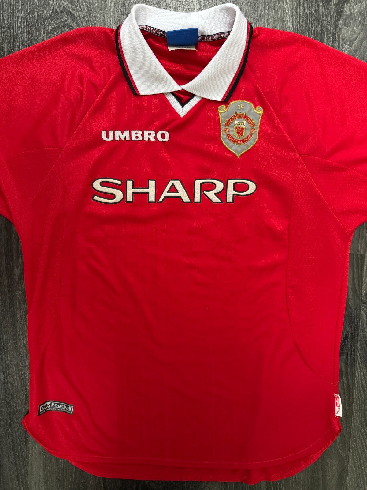 Original Umbro Manchester United 1999 Champions League Home Shirt Mens XL0