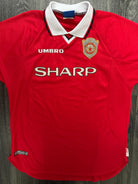 Original Umbro Manchester United 1999 Champions League Home Shirt Mens XL0