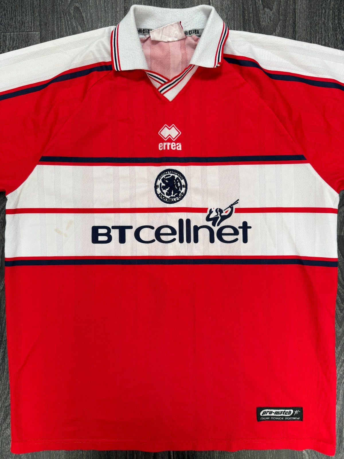 Original Errea Middlesbrough 2000/2001 Home Shirt INCE 9 Mens Extra Large2