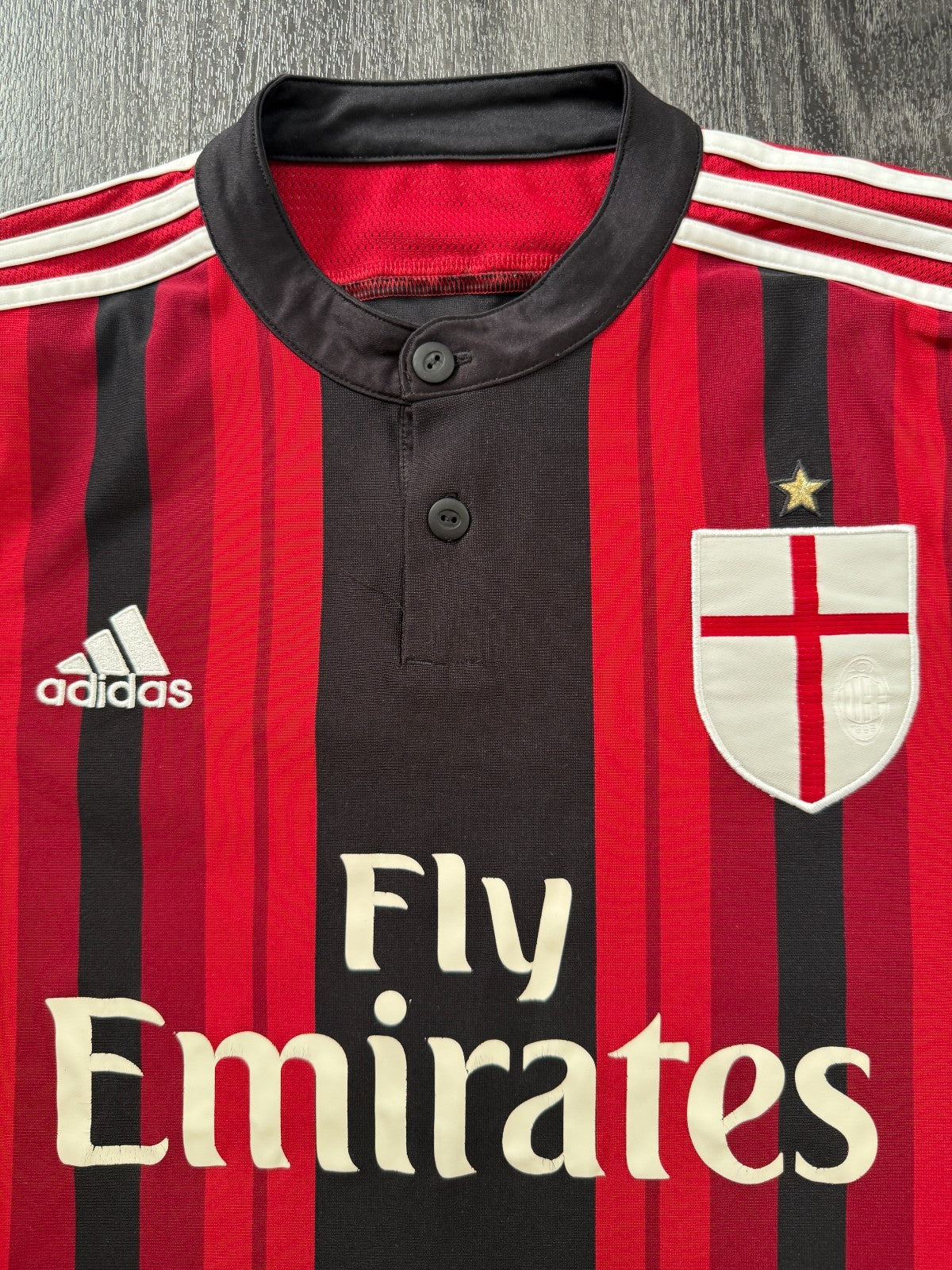 Original Authentic Adidas AC Milan 2014/2015 Home Shirt Mens Extra Small XS1