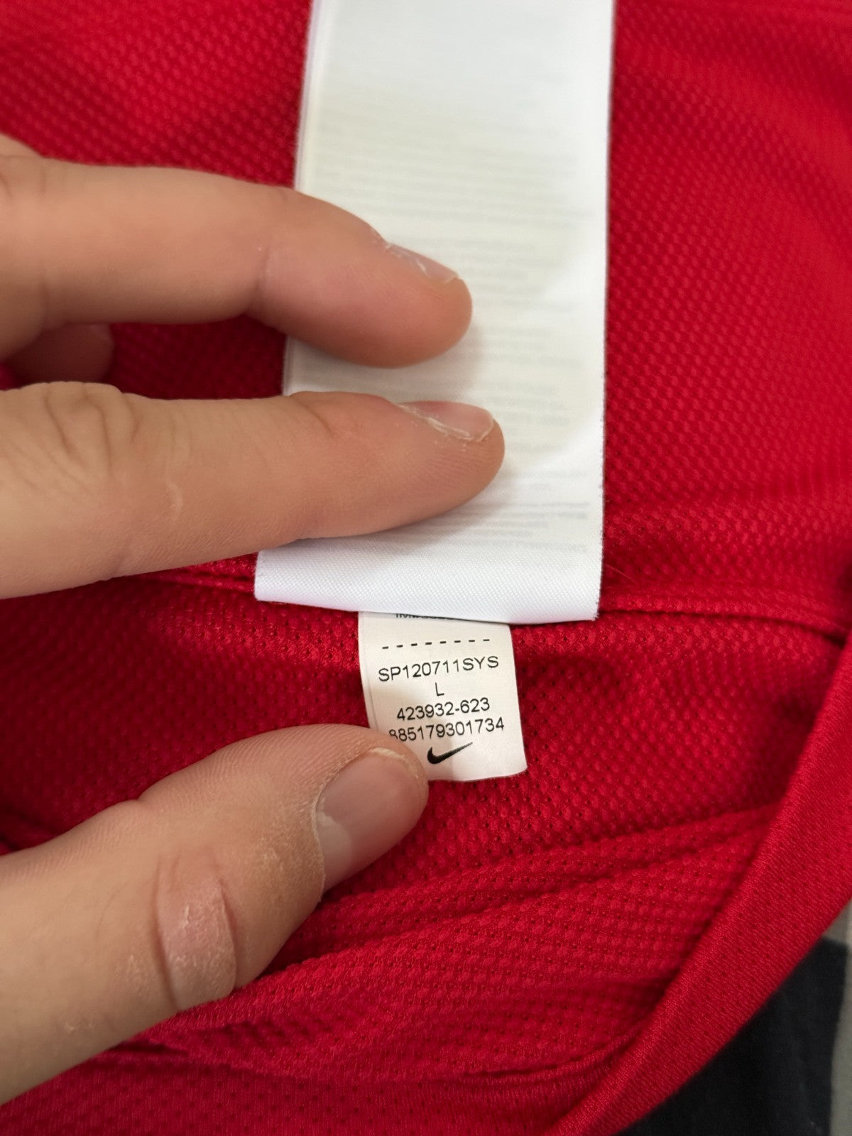 Original Nike Manchester United 2011/2012 Home Shirt Mens Large L5