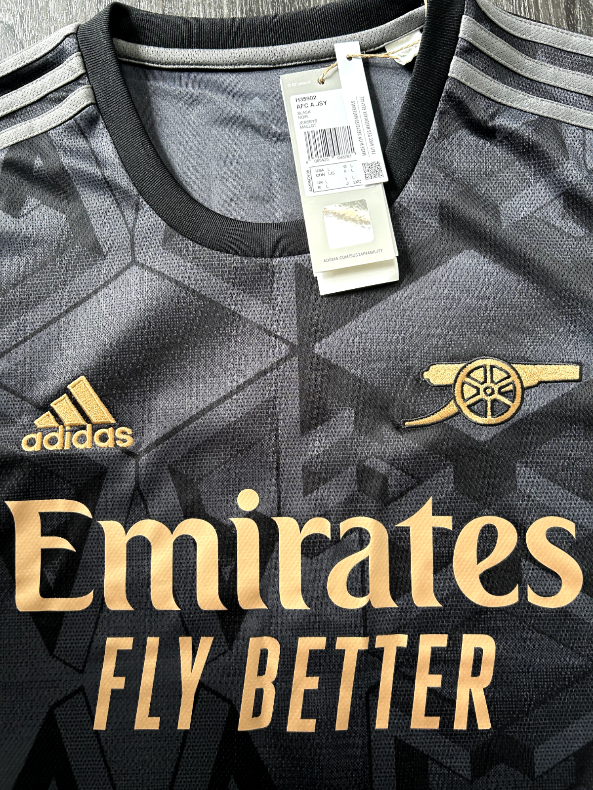 BRAND NEW Original Adidas Arsenal 2022/2023 Away Shirt G Jesus 9 Mens Large3