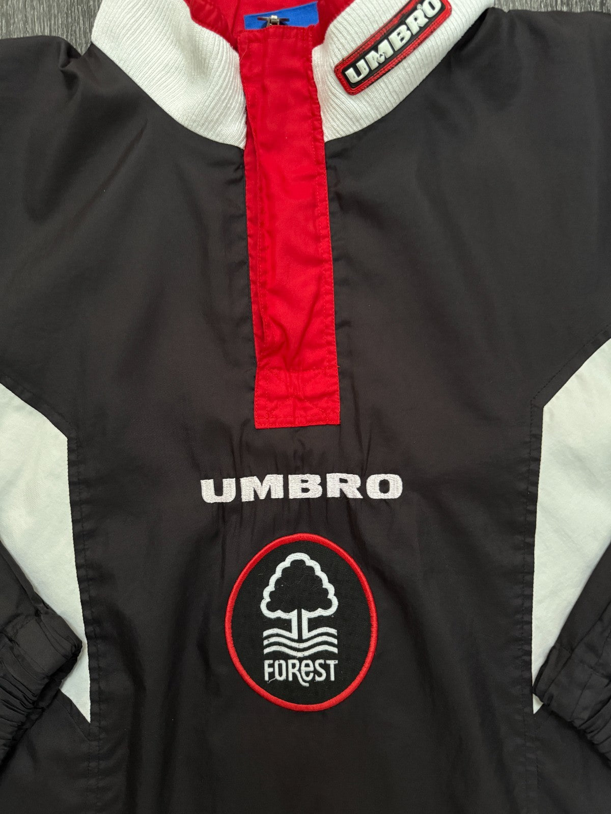 Original Umbro Nottingam Forest 1990s Training Rain Jacket Mens Large L1