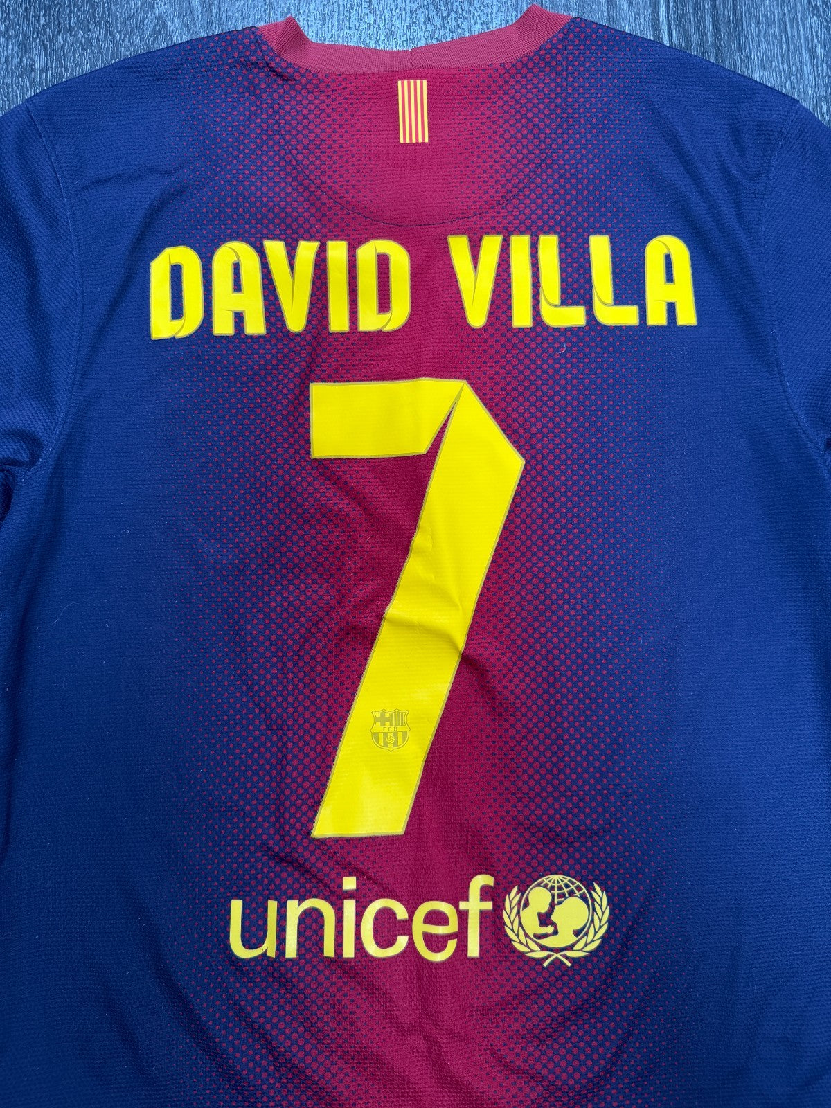 Original Nike Barcelona 2012/2013 Home Shirt DAVID VILLA 7 Mens Small1
