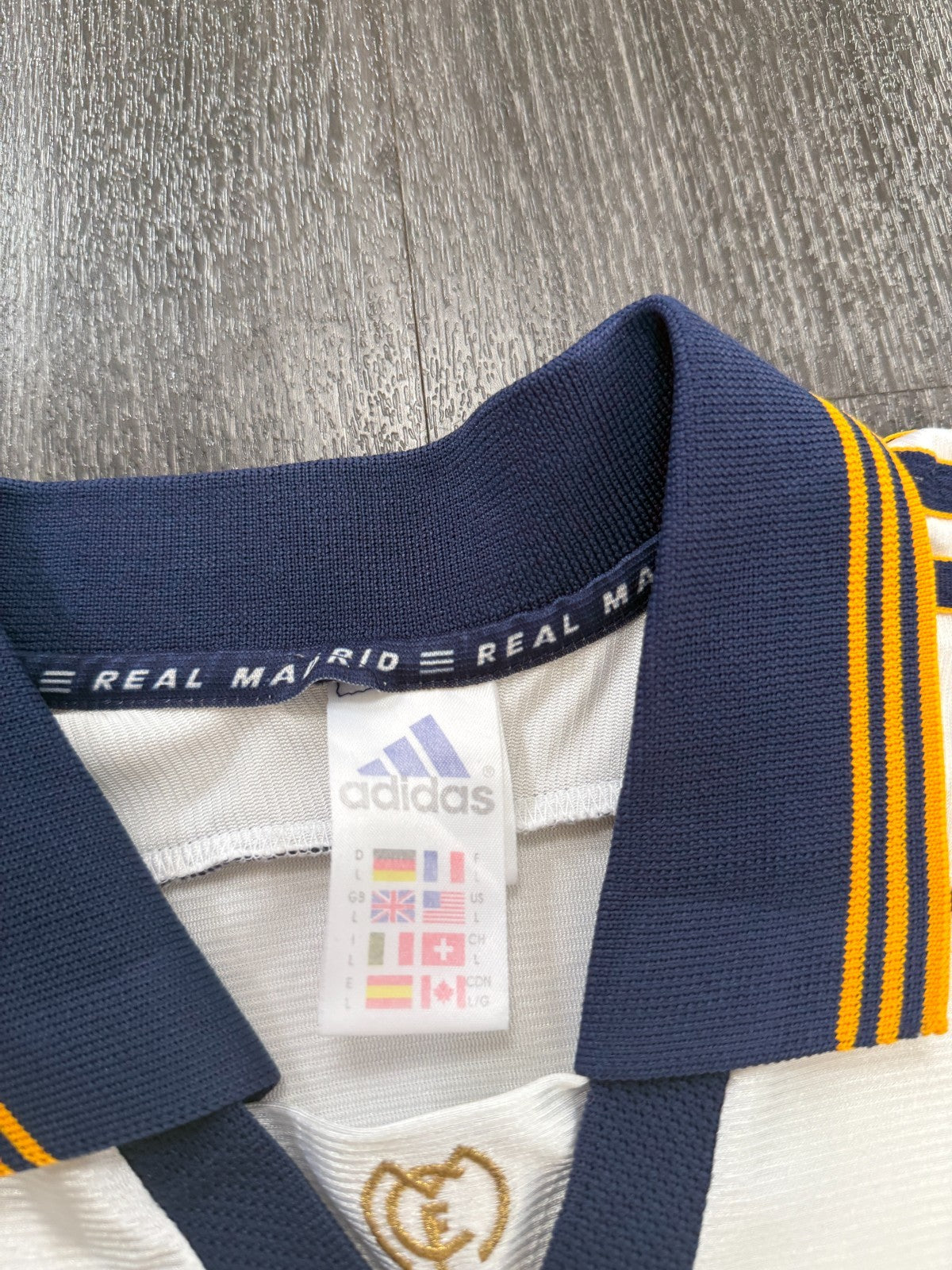 Original Authentic Adidas Real Madrid 1998/1999 Home Shirt Mens Large2