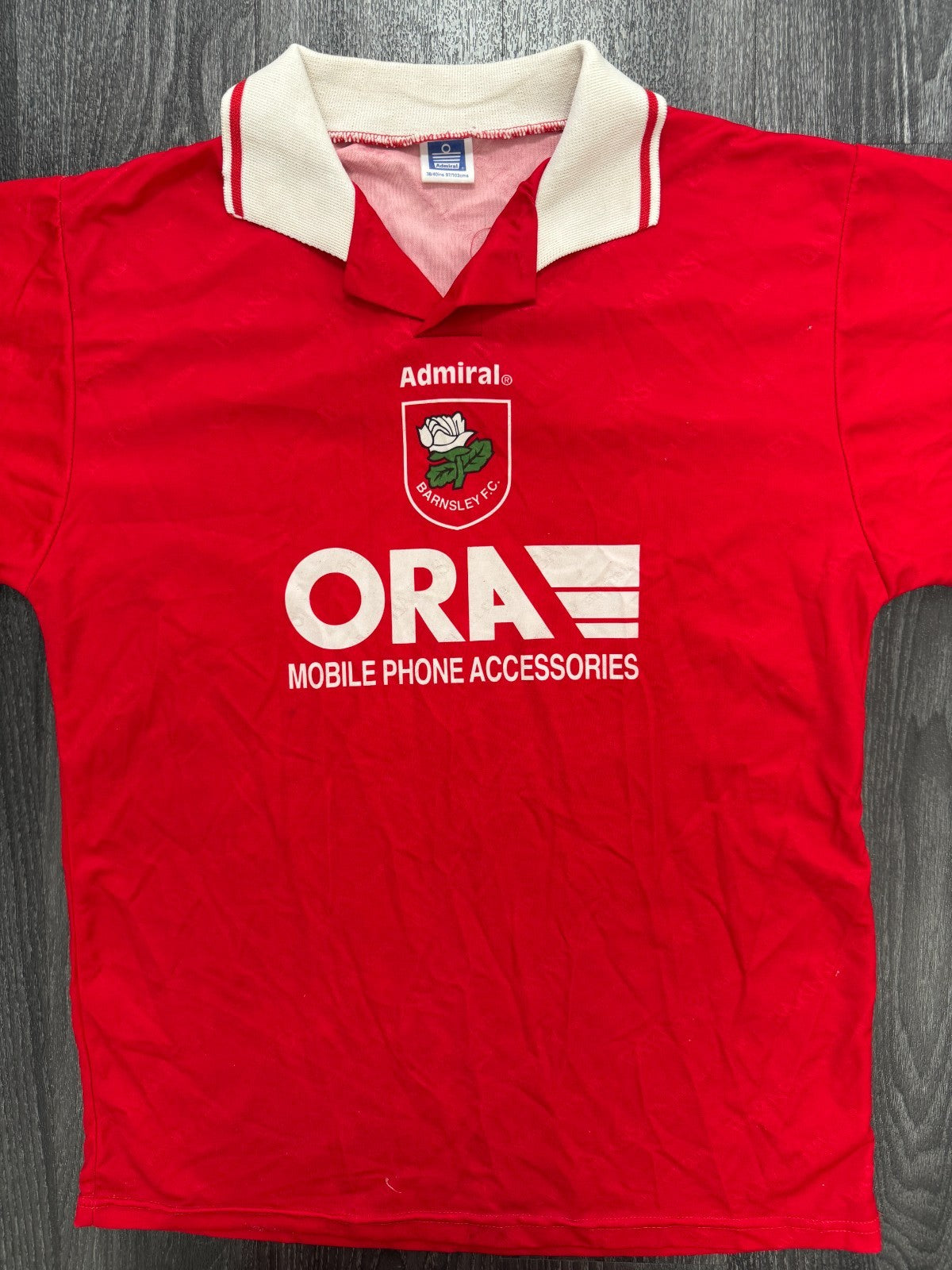 Original Authentic Admiral Barnsley 1995/1996 Home Shirt Mens Medium0