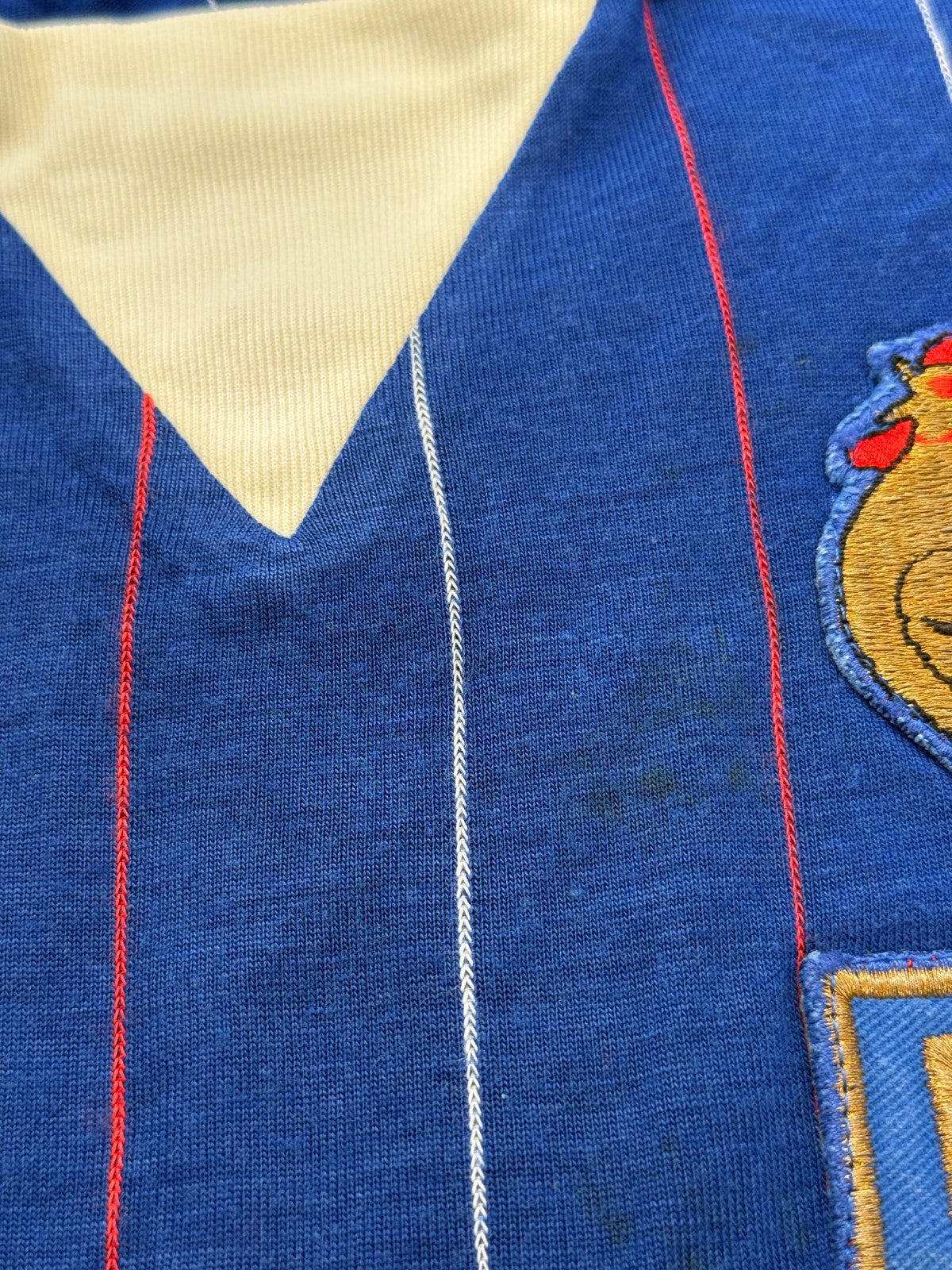 Original Adidas France Football 1982 Long Sleeve Home Shirt Mens Small6