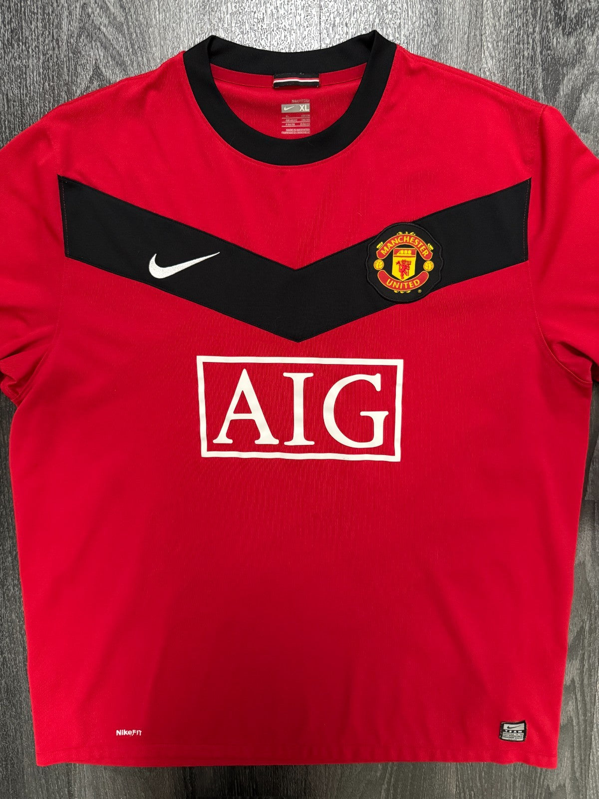 Original Nike Manchester United 2009/2010 Home Shirt Mens Extra Large XL0