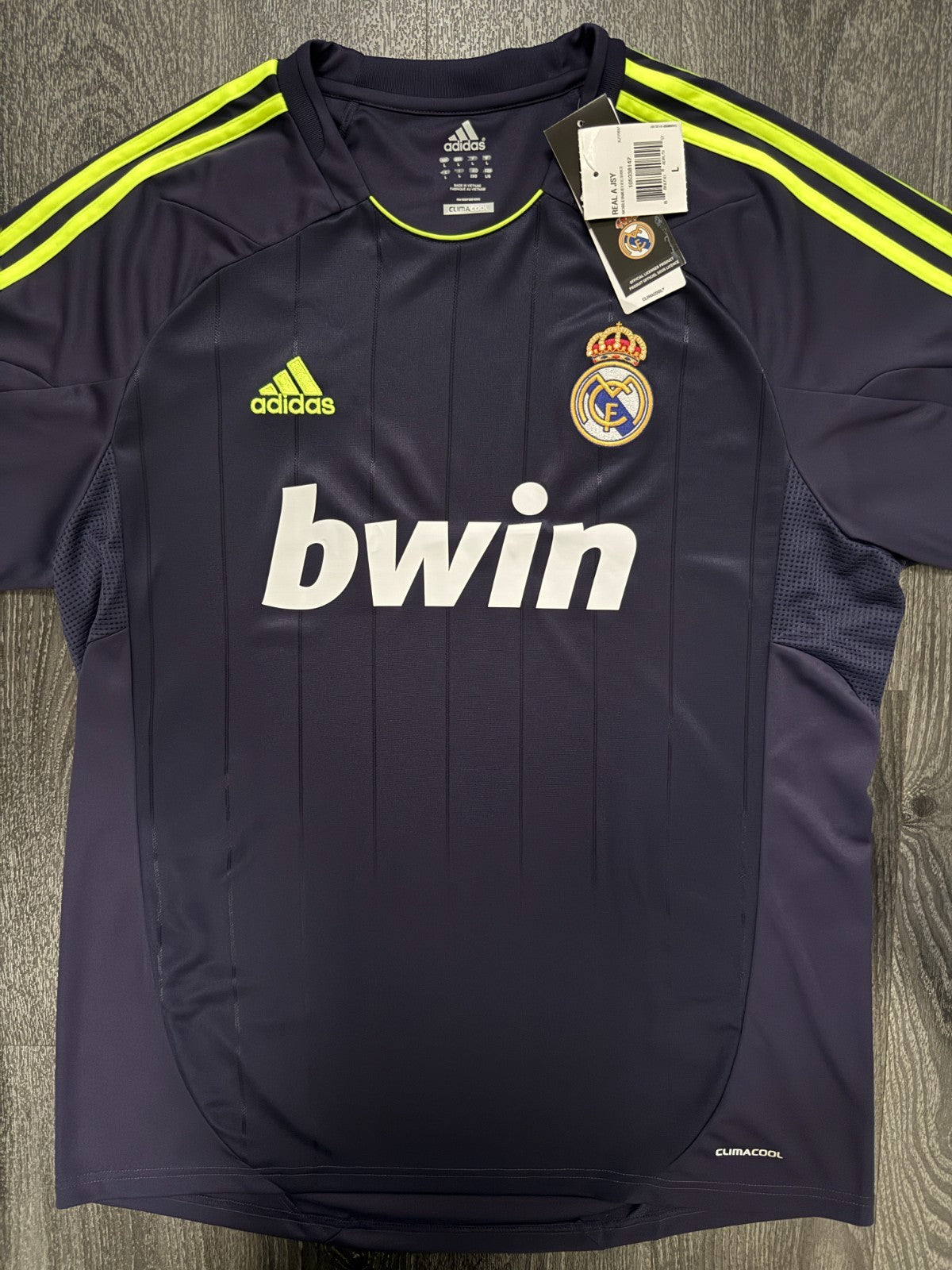 BNWT Original Adidas Real Madrid 2012/2013 Away Shirt Mens Large0