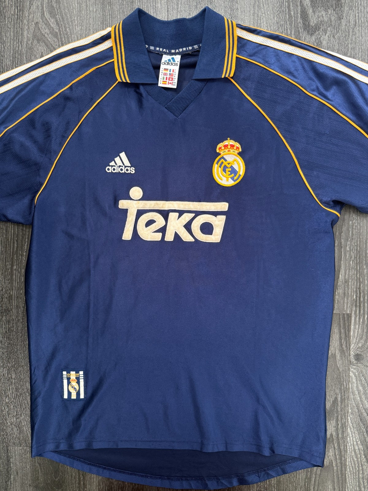 Original Authentic Adidas Real Madrid 1998/1999 Third Shirt RAUL 7 Mens Medium1