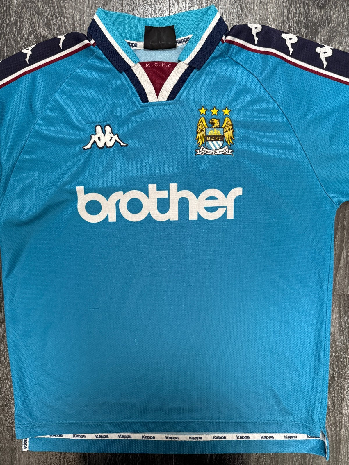 Original Kappa Manchester City 1997/1998 Home Shirt Mens Large0