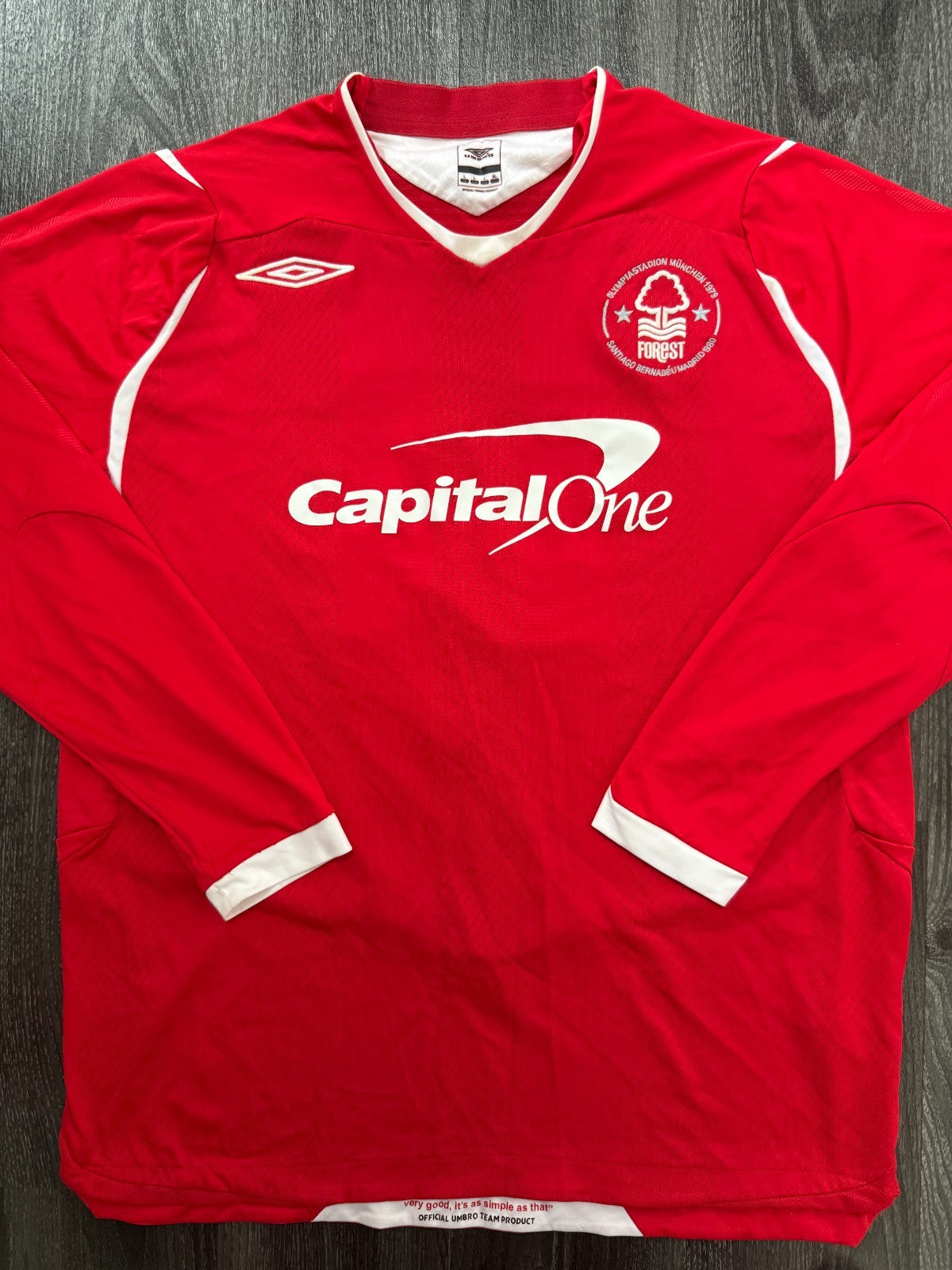 Umbro Nottingham Forest 2008/2009 Long Sleeve Home Shirt Mens Large0