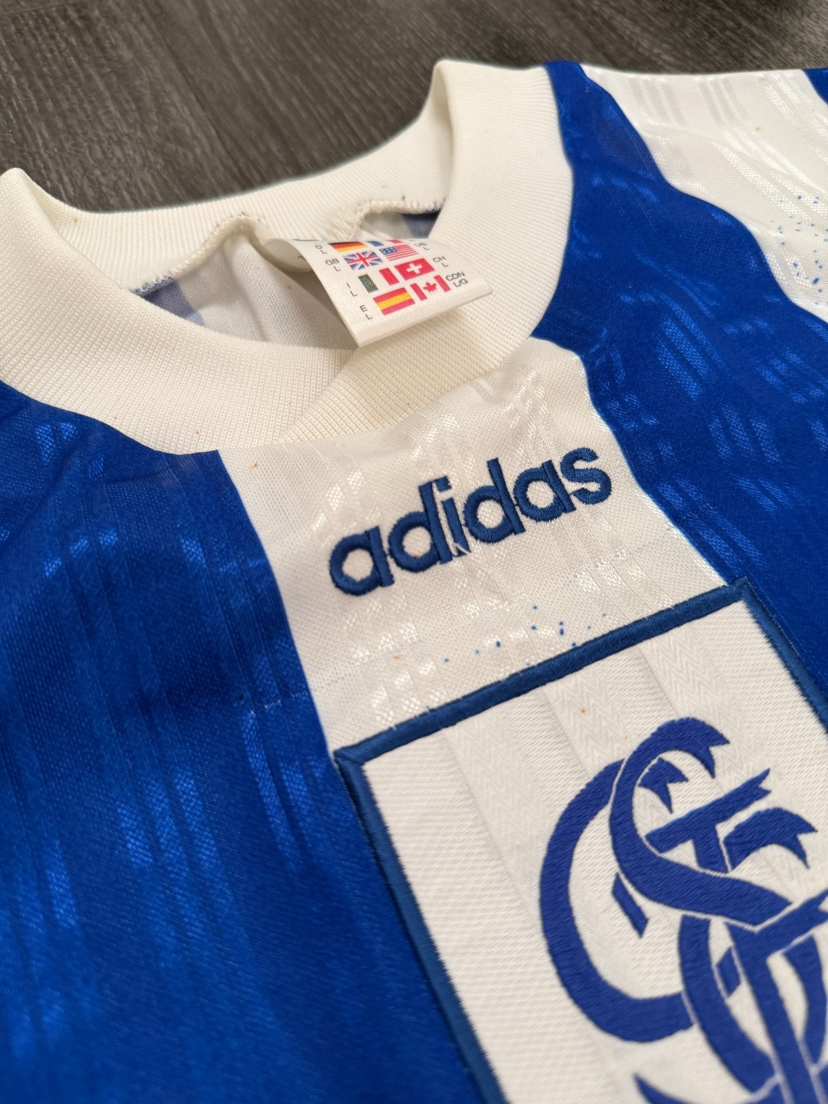 Original Adidas Stockport County 1996/1997 Home Shirt Mens Large3