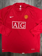 Nike Manchester United 2007/2008 Long Sleeve Home Shirt Mens XXL 2XL0