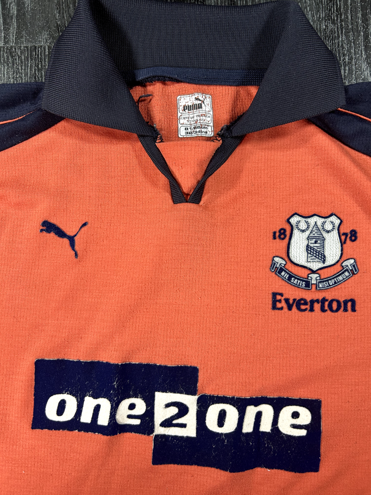 Original Authentic Puma Everton 2001/2002 Third Shirt Mens XXS1