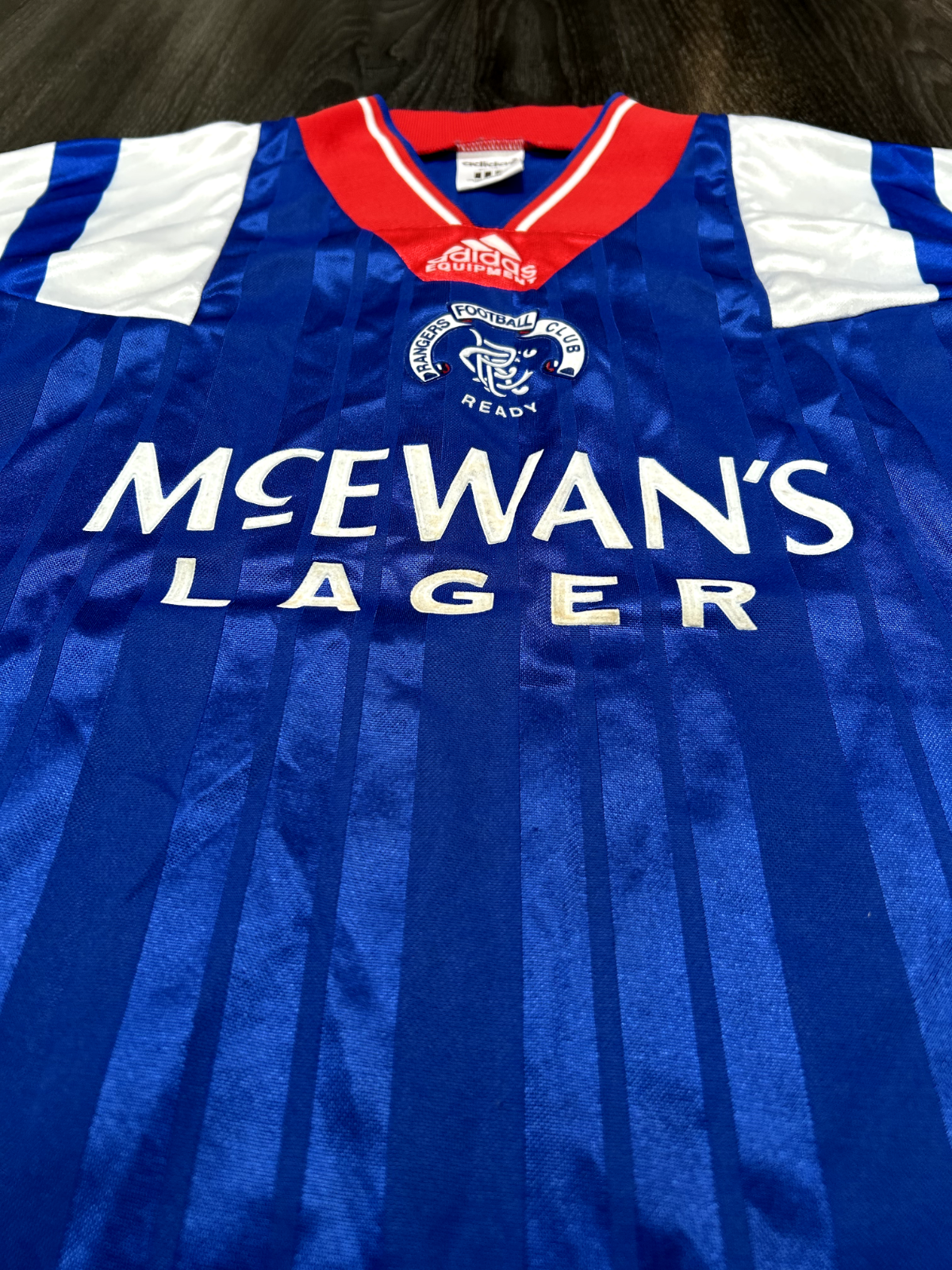 Original Authentic Adidas Rangers 1992/1993 Home Shirt Mens Medium8