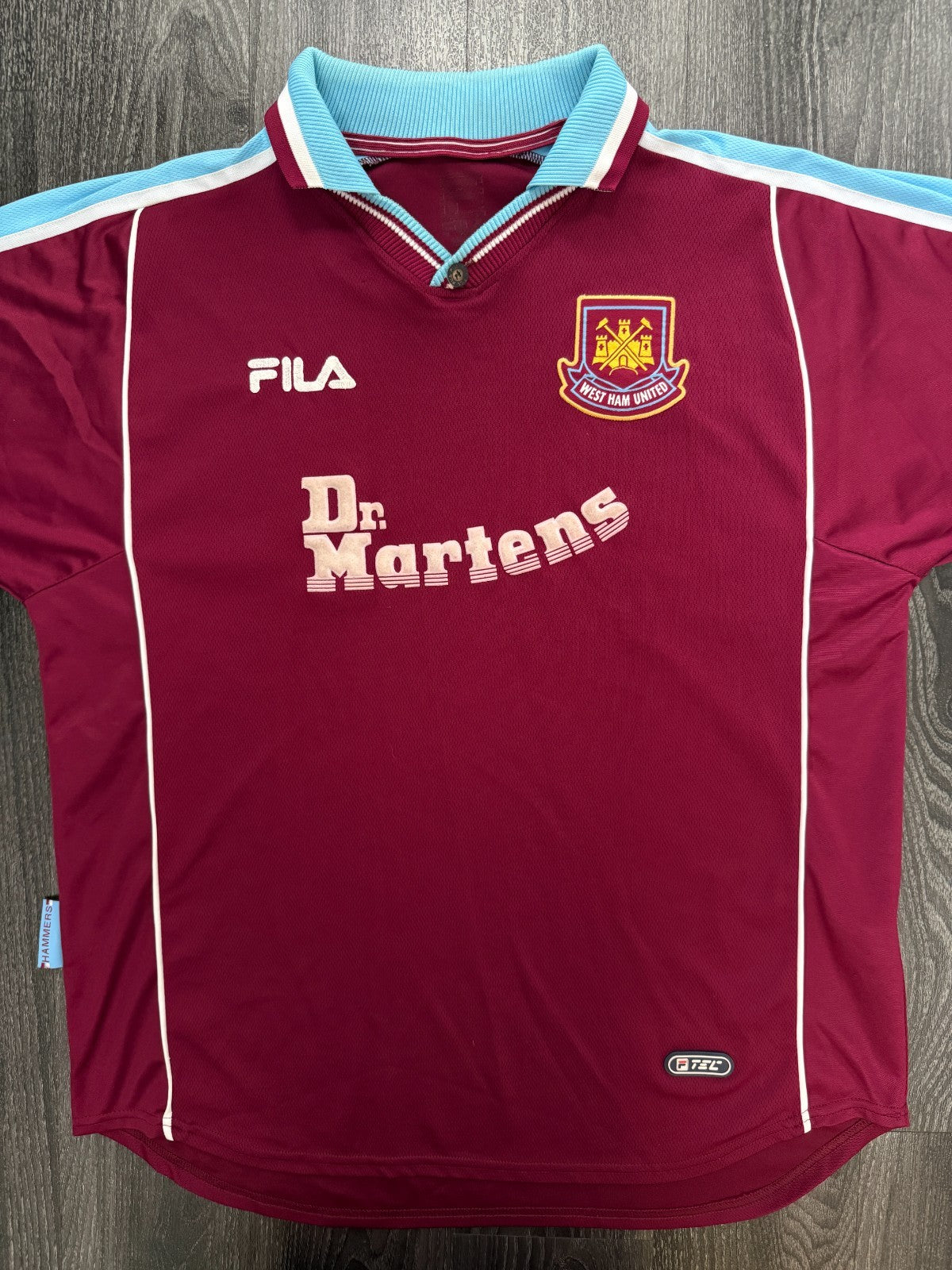 Original Fila West Ham United 1999/2000 Home Shirt Mens XXL 2XL0