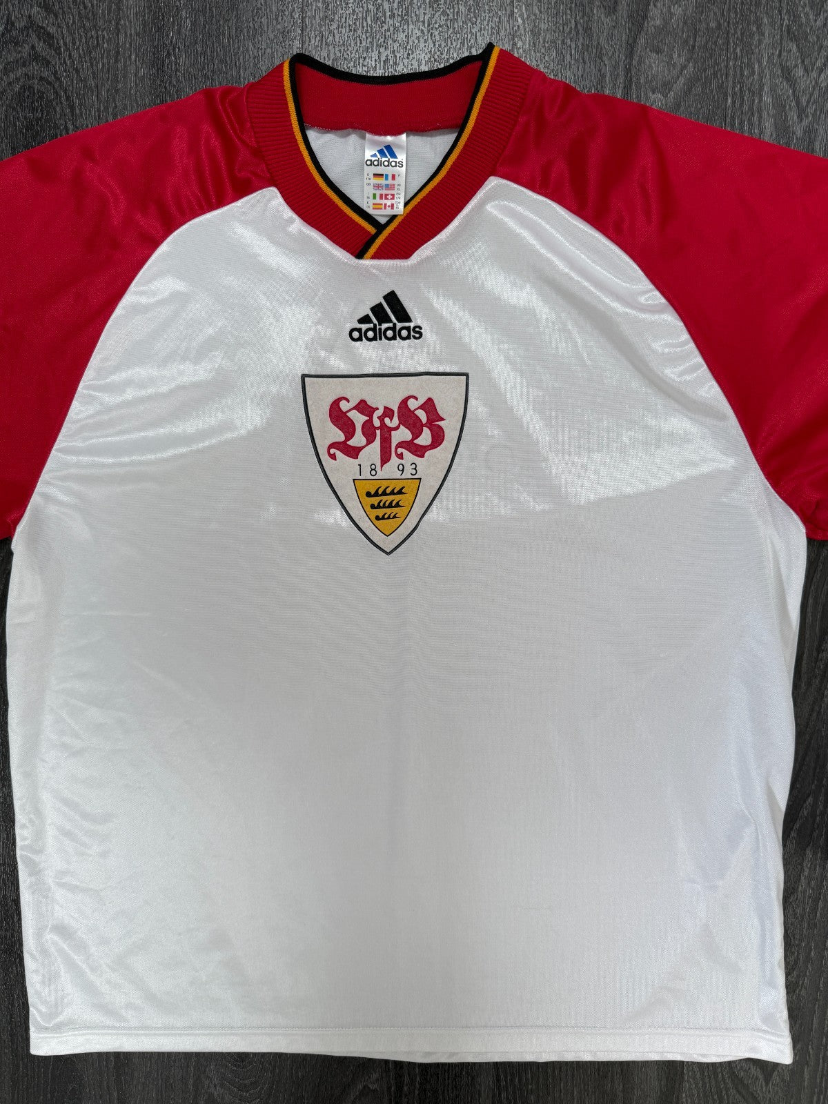 Original Adidas VFB Stuttgart 1998/1999 Training Shirt Mens Extra Large0