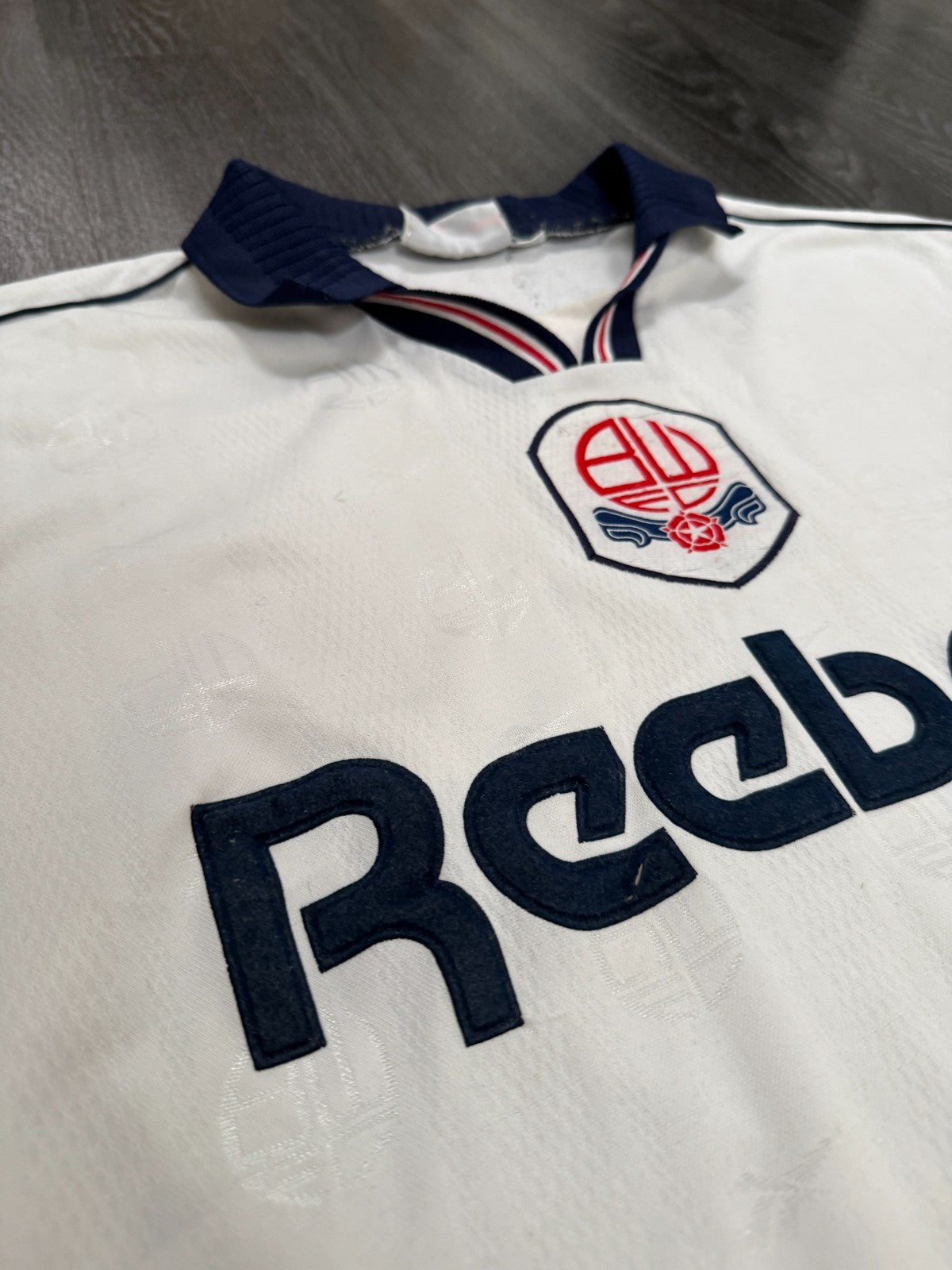 Original Reebok Bolton Wanderers 1995/1996 Home Shirt Mens XXL 2XL3
