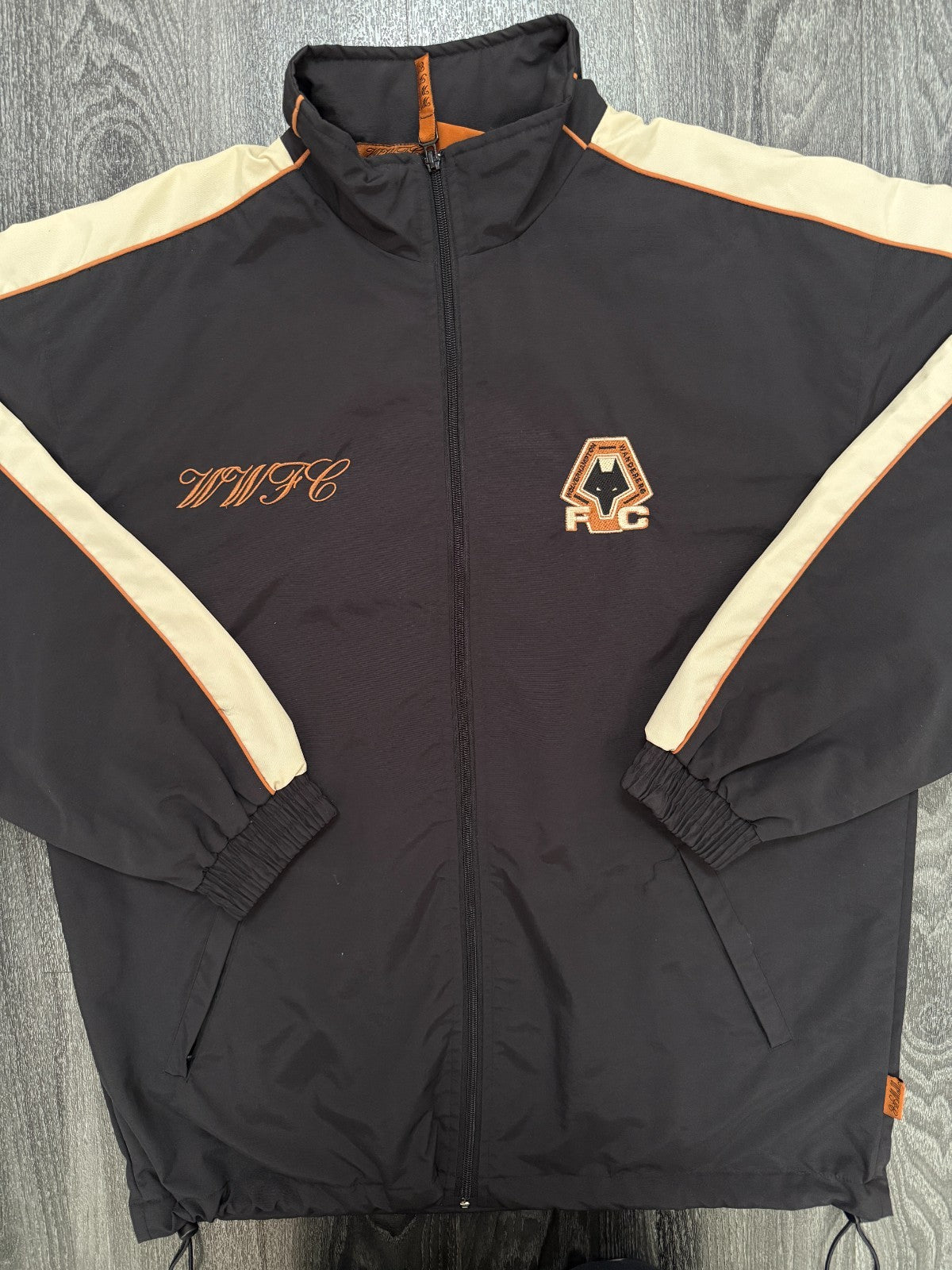 Original Wolverhampton Wanderers Wolves 2000/2001 Track Jacket Mens Large0