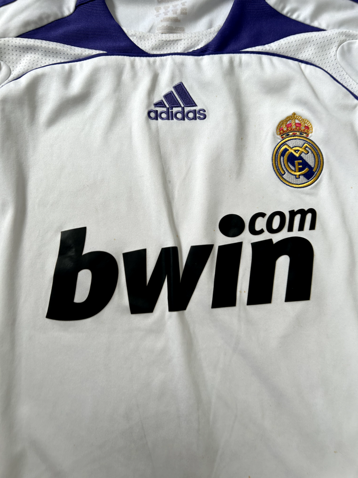 Original Authentic Adidas Real Madrid 2007/2008 Home Shirt Mens Extra Large XL1