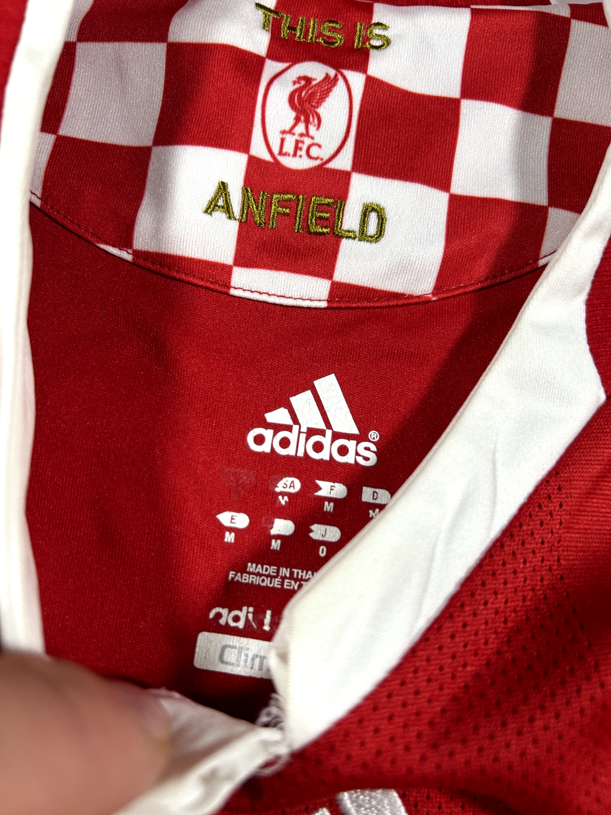 Original Authentic Adidas Liverpool 2008/2009 Home Shirt Gerrard 8 Mens Medium9